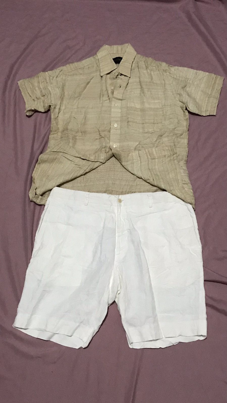 Ralph Lauren Purple Label RL PURPLE LABEL, RALPH LAUREN PURE LINEN SHORT made in Italy Size US 38 / EU 54 - 7 Thumbnail