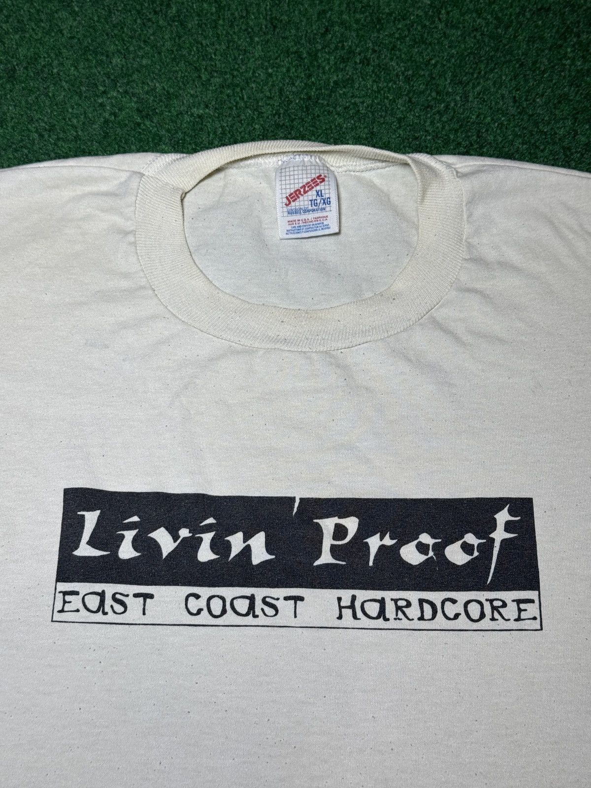 Band Tees Vintage Livin Proof East Coast Hardcore NYHC XL 90s T Shirt Size US XL / EU 56 / 4 - 2 Thumbnail