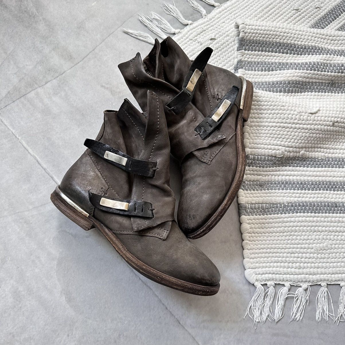 A.S.98 RARE AS 98 Airstep Vintage Ankle Straps Boots Guidi Vibe Size US 6 / IT 36 - 2 Thumbnail