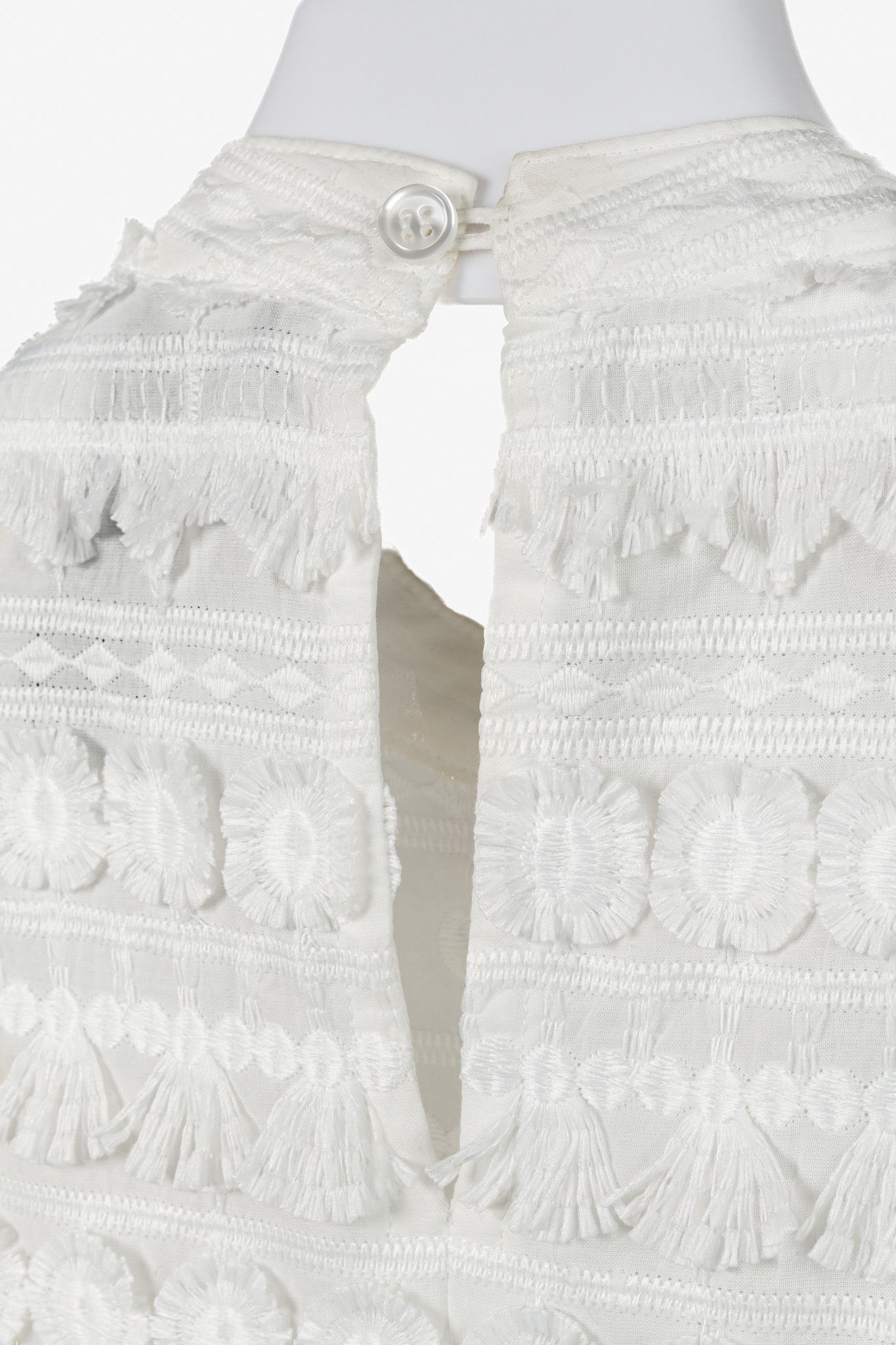 SMYTHE Smythe Ivory 3D-Embroidered A-Line Blouse Size S / US 4 / IT 40 - 7 Thumbnail