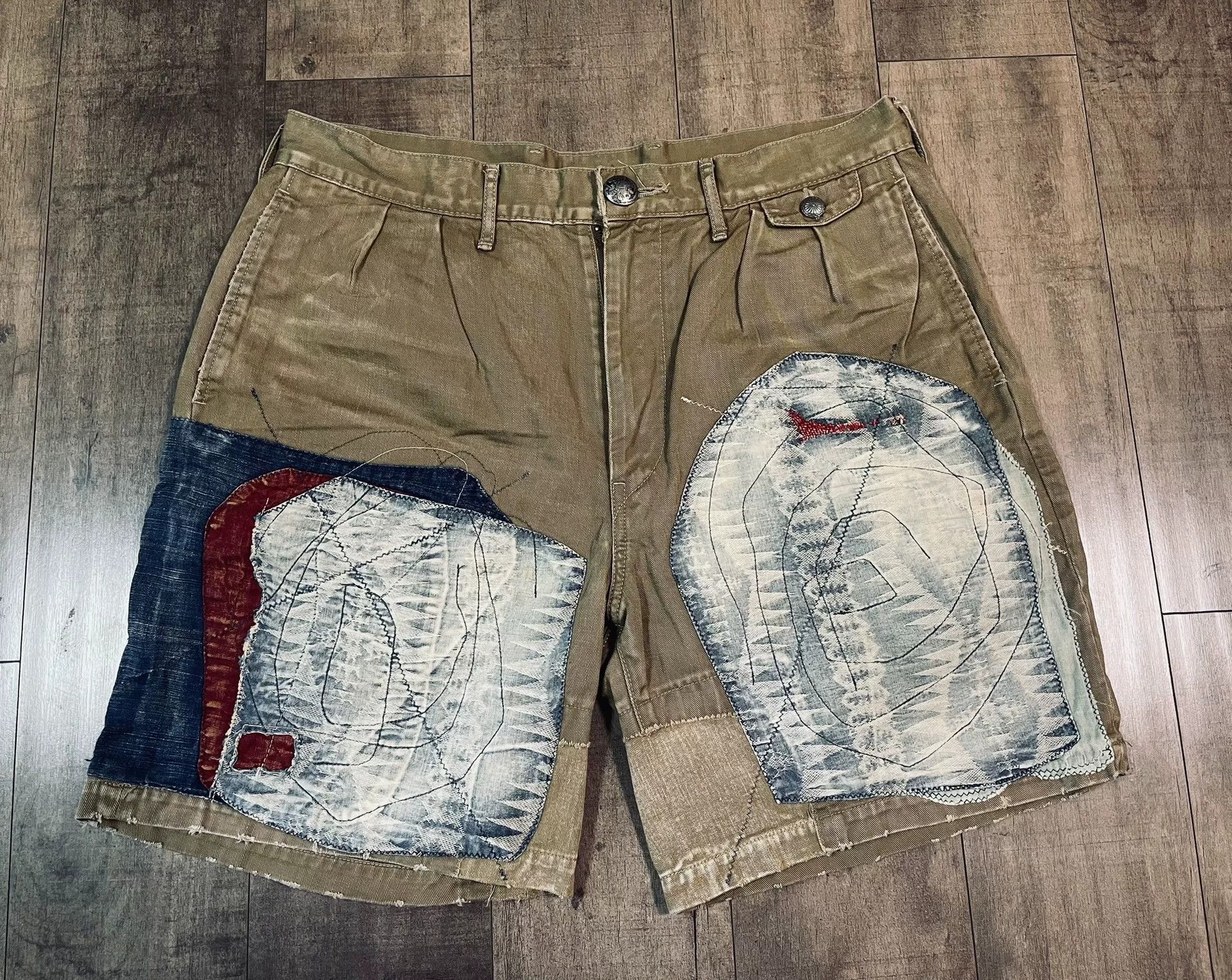 Kapital Kapital Vintage Patchwork Casual Shorts Size US 34 / EU 50 - 1 Thumbnail
