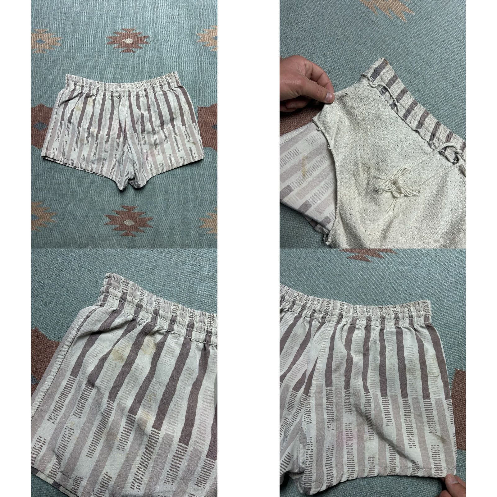 Vintage VINTAGE 50s 60s men’s swim trunks shorts rayon distressed beach large Size US 33 - 8 Thumbnail
