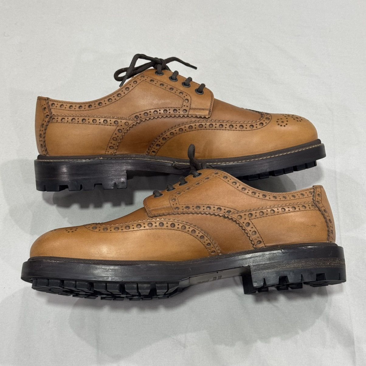 Brunello Cucinelli Brunello Cucinelli Wingtip Brogue Leather Shoes – Brown 🔥 Size US 10.5 / EU 43-44 - 25 Thumbnail