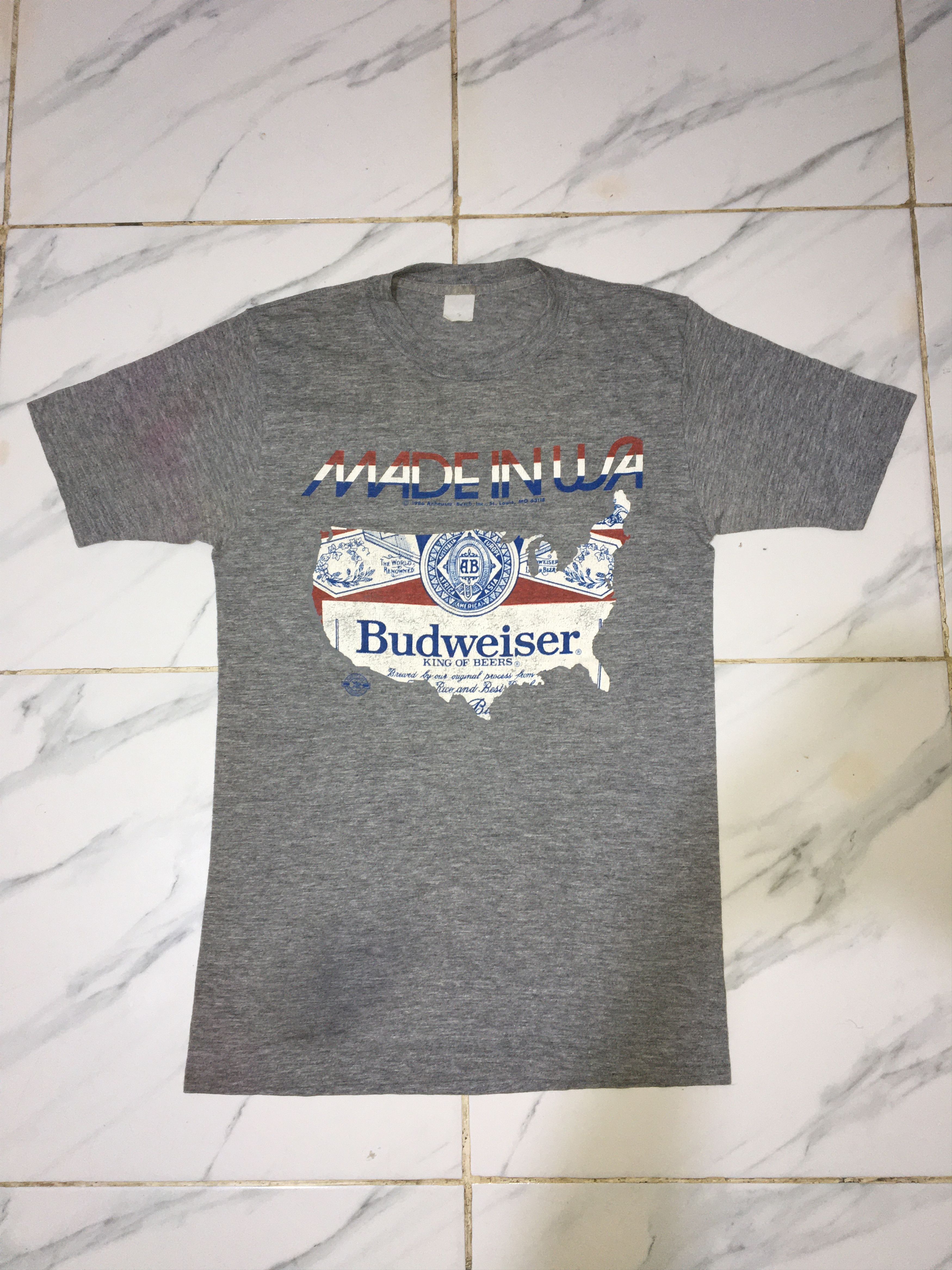 Budweiser Vintage 80s Budweiser Tshirt Size US M / EU 48-50 / 2 - 1 Thumbnail