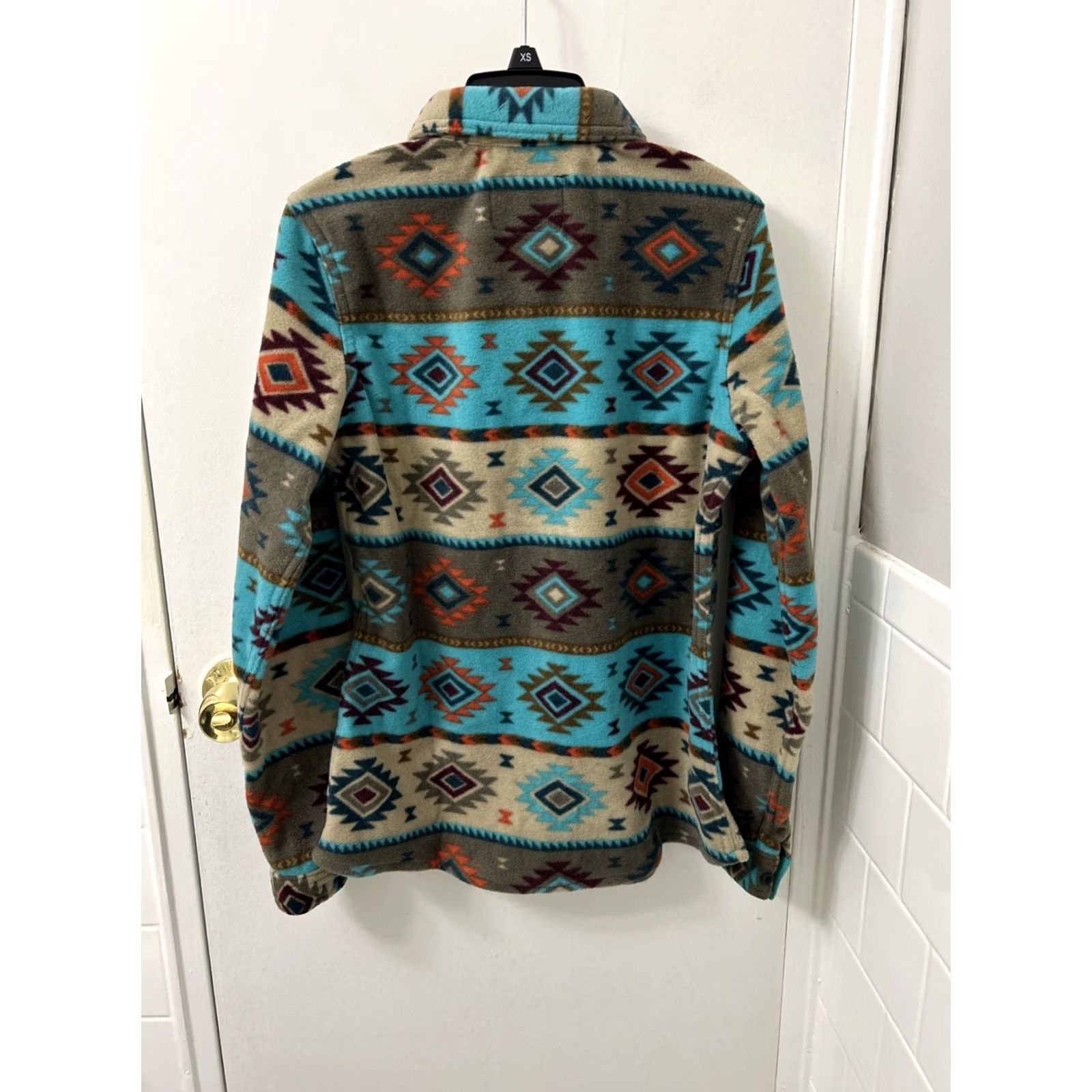 Vintage Legendary Whitetails Fleece Shirt Womens XS Blue Aztec Button Down Long Sleeve Size XS / US 0-2 / IT 36-38 - 7 Thumbnail