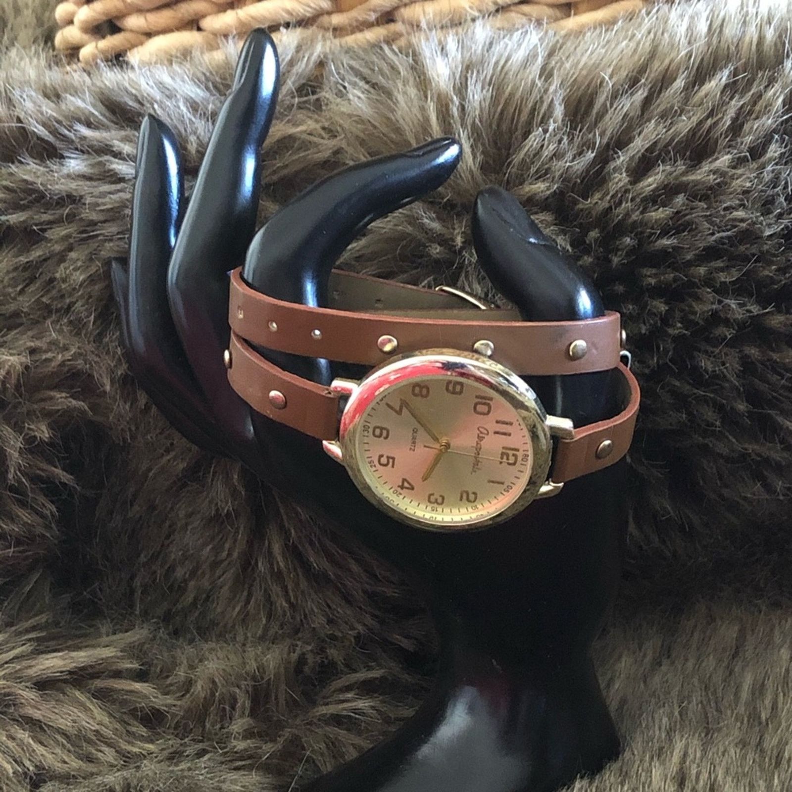 Aeropostale Ladies Aeropostale brown faux leather wrap watch Size ONE SIZE - 3 Thumbnail