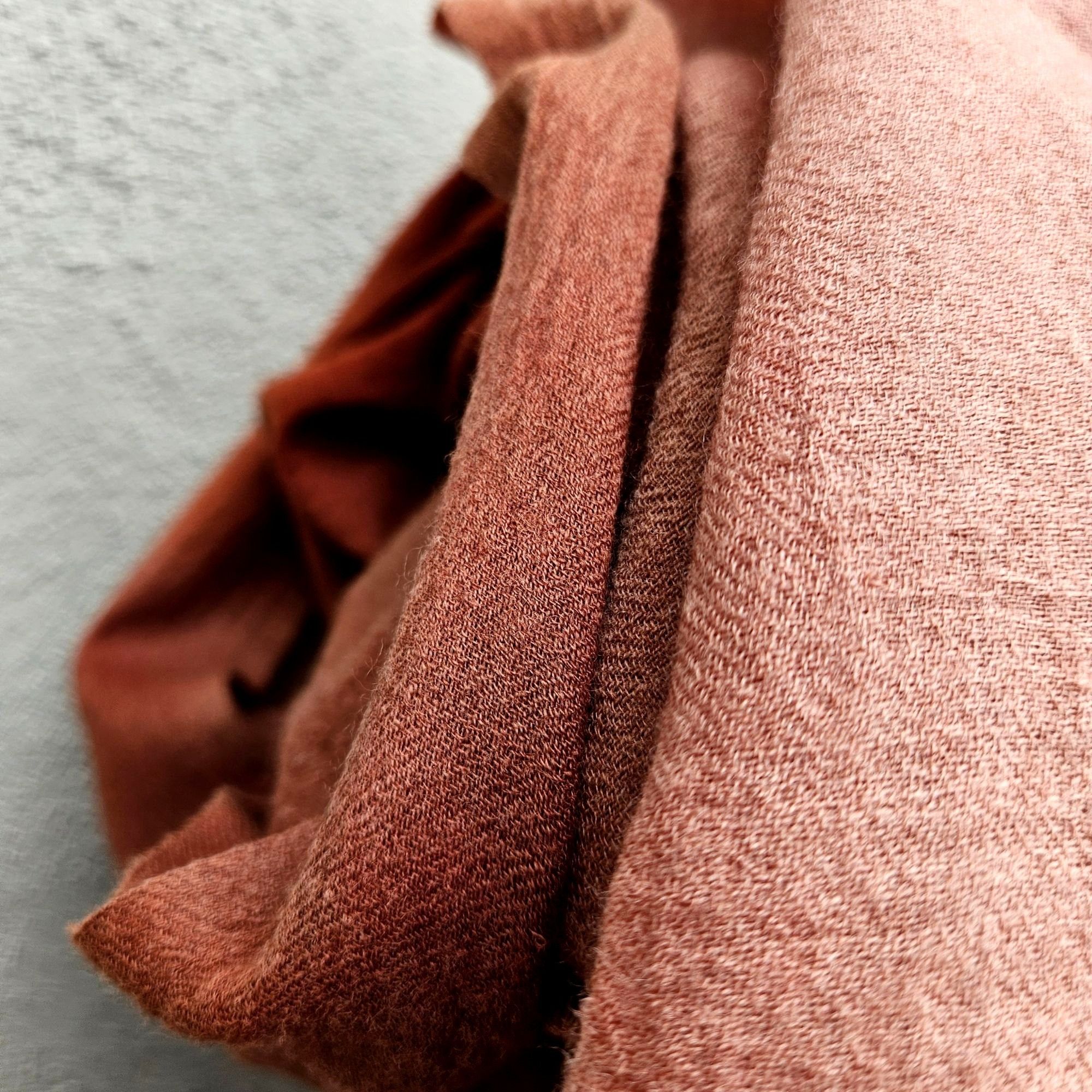 Donna Karan Vintage Donna Karan Signature Wool Shawl Wrap Rust Blush Omb Size ONE SIZE - 11 Thumbnail