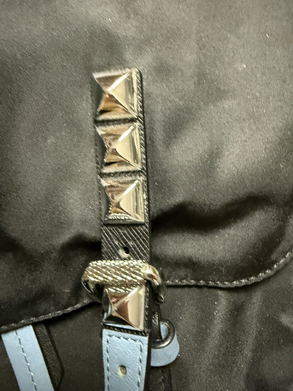 Prada Nylon Vela Studded Messenger Bag Size ONE SIZE - 7 Thumbnail