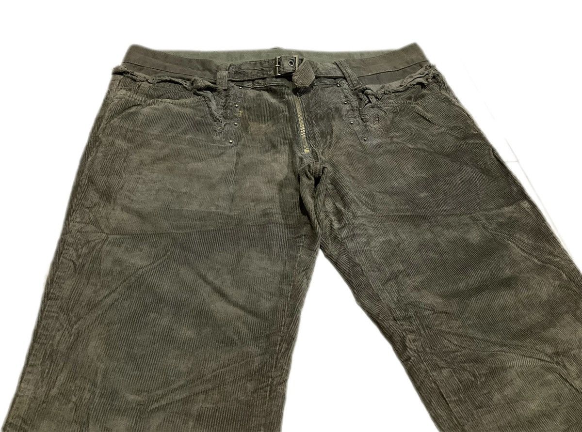 Dolce & Gabbana 🔥Y2K Archived D&G Frayed Corduroy Rebuild Pants Rivet Belt Size US 38 / EU 54 - 4 Thumbnail