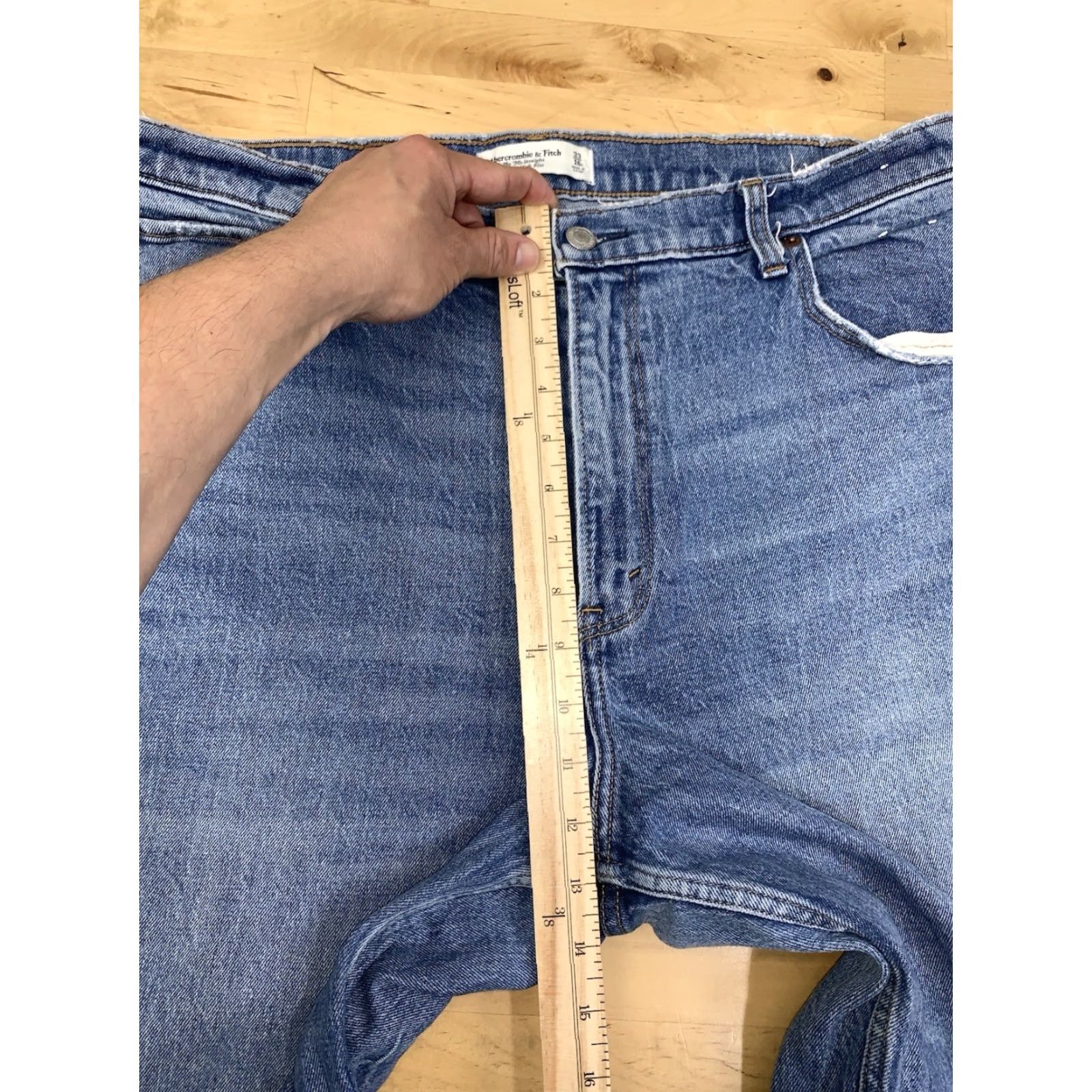 Abercrombie & Fitch Abercrombie & Fitch Jeans 33/16r Blue 90's Straight High Rise Curve Love Womens Jeans 30 In Inseam Size 24" / US 00 / IT 34 - 7 Thumbnail