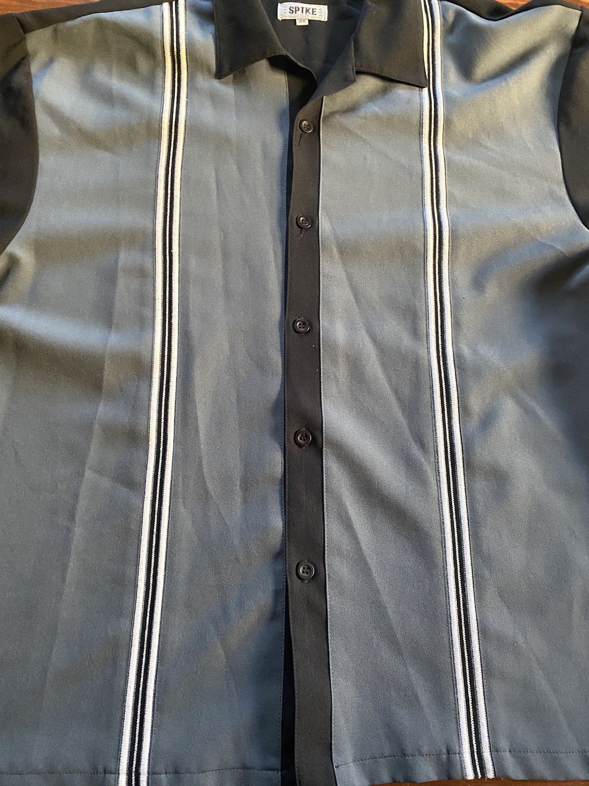 Vintage Vintage 90’s Spike Polyester Bowling Shirt Button Up 3XL Size US XXL / EU 58 / 5 - 3 Thumbnail