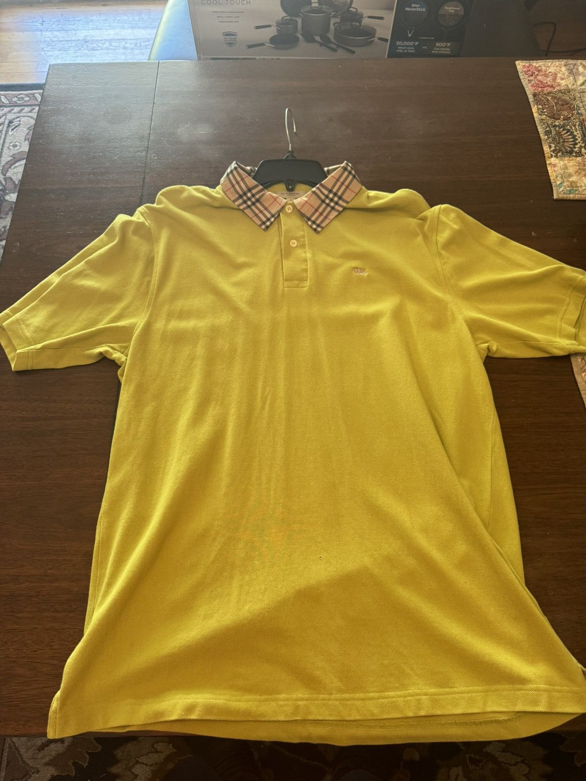 Burberry Burberry Vintage Nova Button Up Green Polo Shirt Size US L / EU 52-54 / 3 - 1 Thumbnail