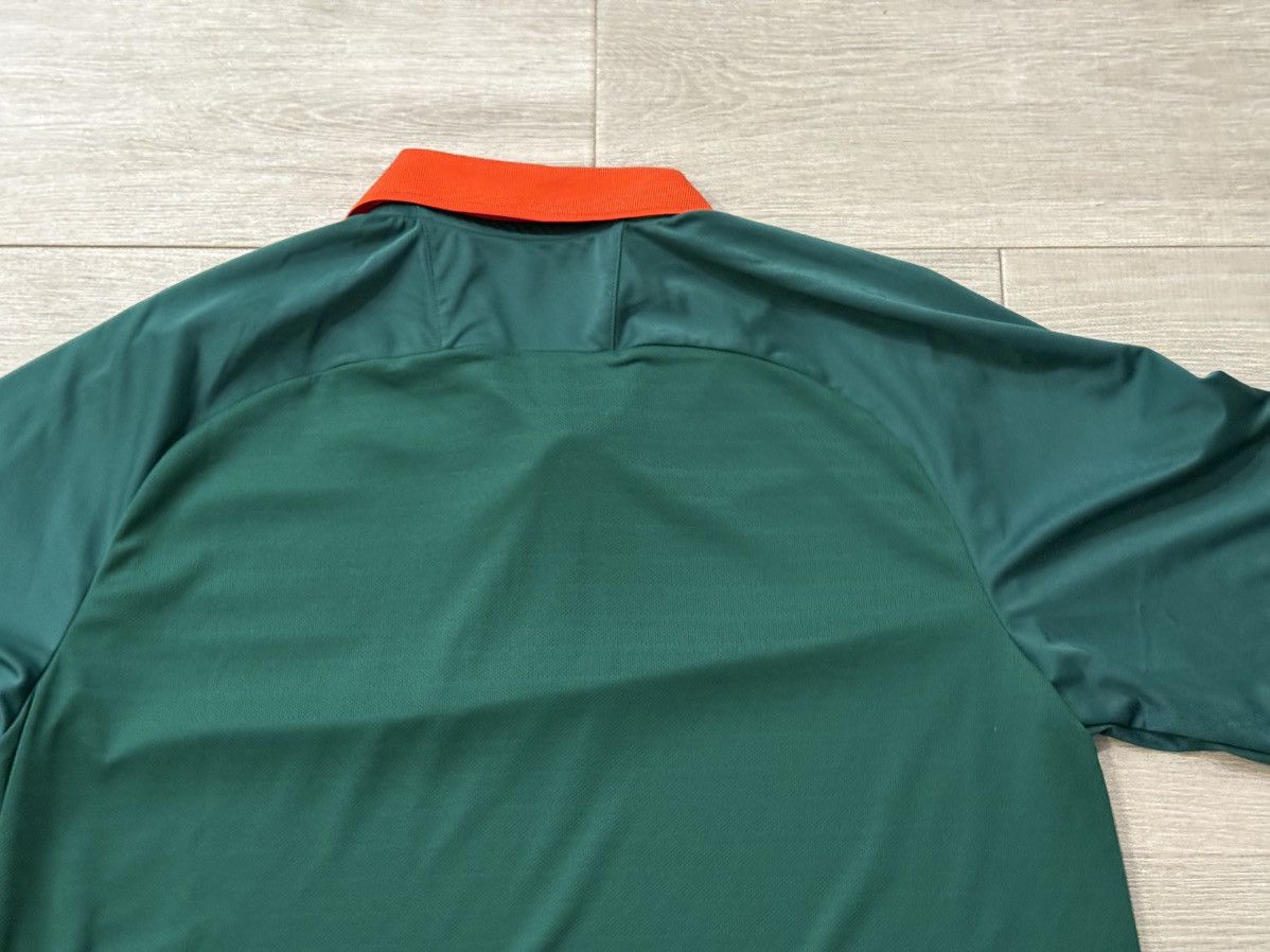 Adidas adidas Miami Hurricanes Green Orange Climate Polo Shirt Sz L Size US L / EU 52-54 / 3 - 6 Thumbnail