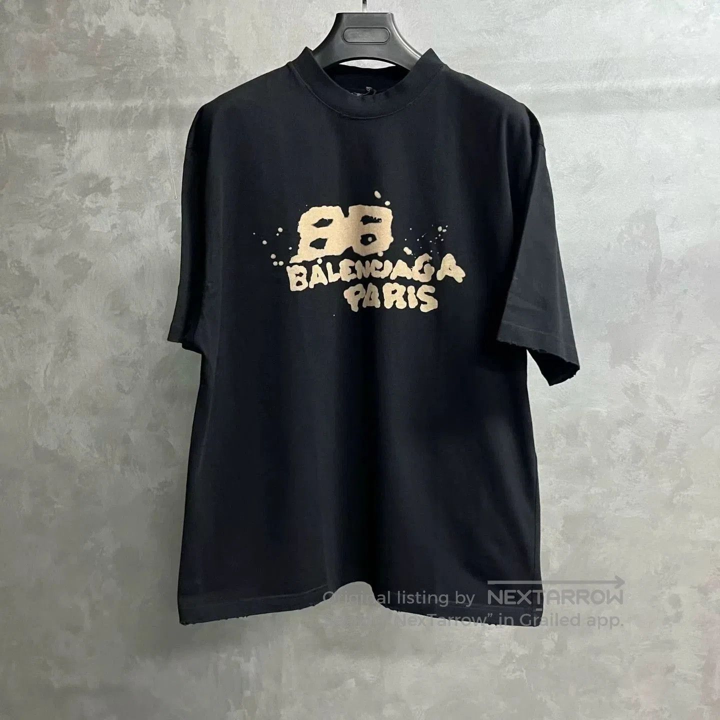 Balenciaga Balenciaga Black Letter Print Crewneck T. Size US M / EU 48-50 / 2 - 1 Thumbnail