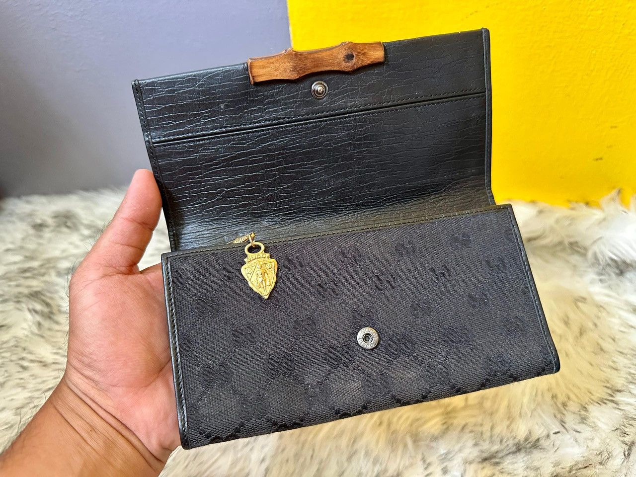 Gucci Authentic Gucci Supreme GG Bamboo Bar Continental Wallet Size ONE SIZE - 6 Thumbnail