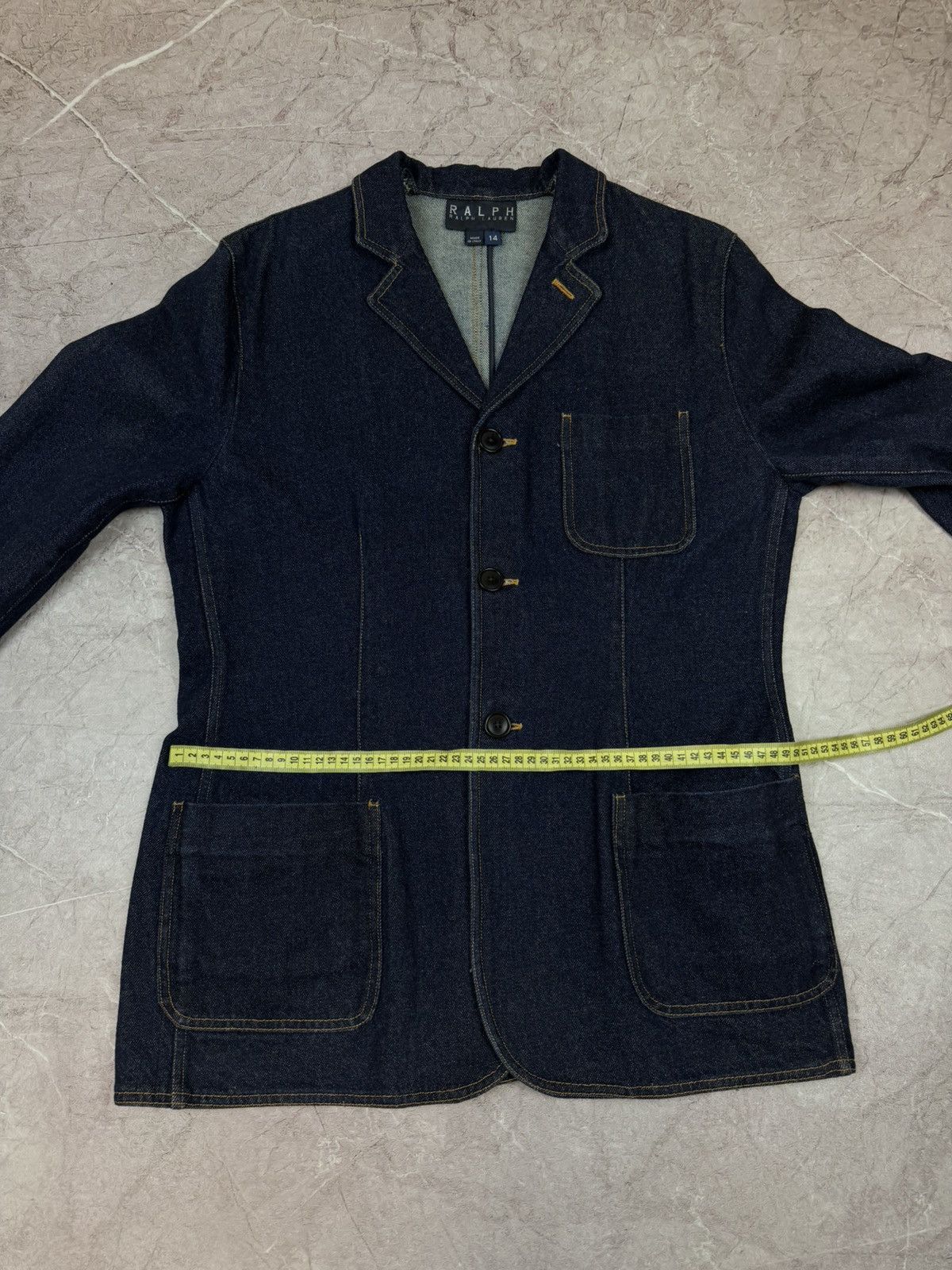 Polo Ralph Lauren Ralph Lauren Denim Blazer Dark Wash Vintage Workwear Style Size M / US 6-8 / IT 42-44 - 11 Thumbnail