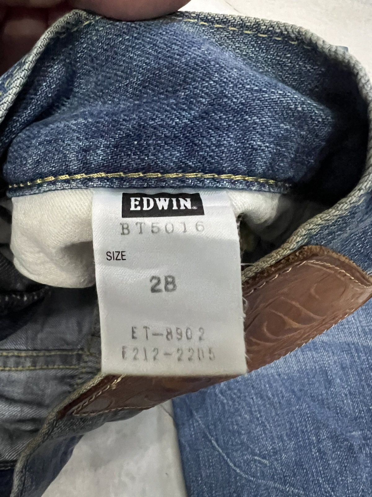 Edwin × If Six Was Nine 🌈Edwin Blue Trip Distressed Jean Japan Size US 30 / EU 46 - 20 Thumbnail