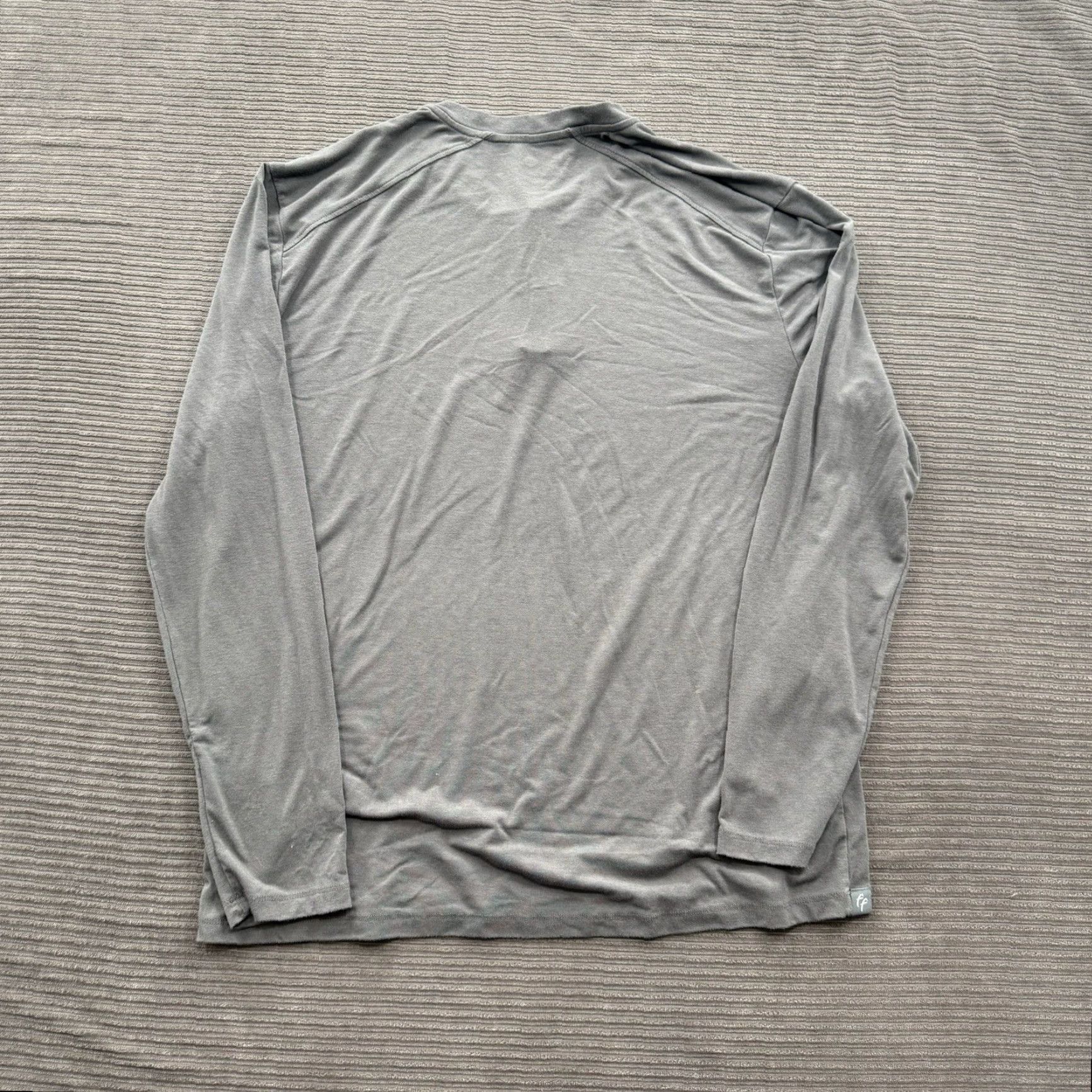 Vintage Free Fly Henley Shirt Men XL Gray Bamboo Long Sleeve Outdoors Hiking Casual Size US XL / EU 56 / 4 - 2 Thumbnail
