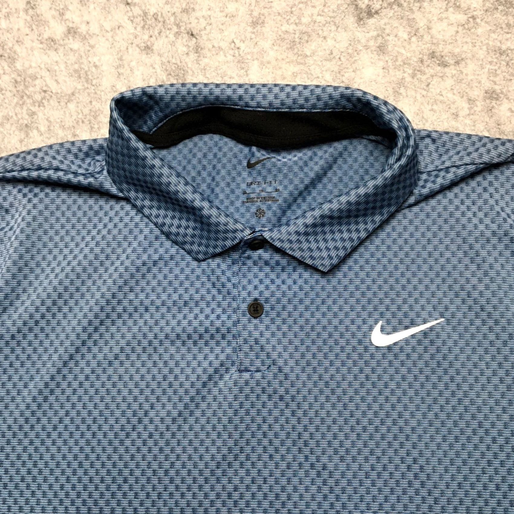 Nike Nike Golf Polo Shirt Men XL Jacquard Blue Performance Logo Pro Scottie Back Size US XL / EU 56 / 4 - 3 Thumbnail