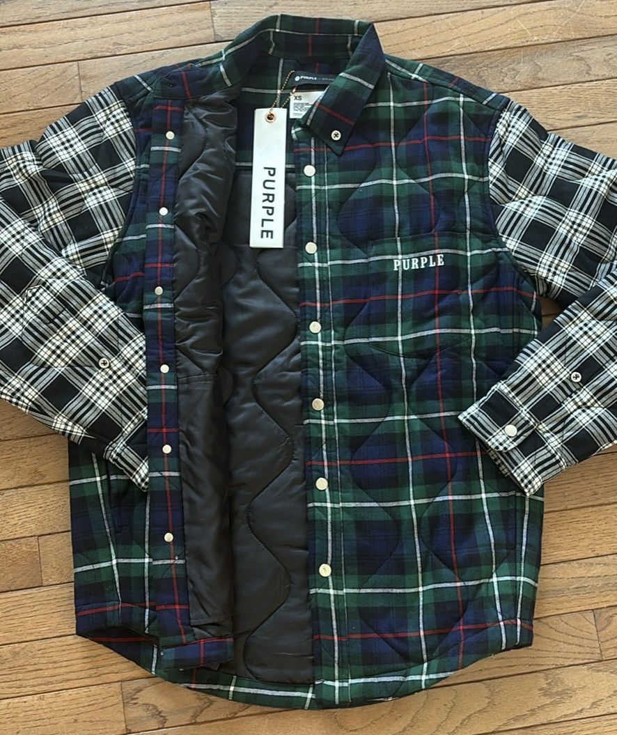 Purple Purple Brand Plaid Shirt Jacket Size US XS / EU 42 / 0 - 3 Thumbnail