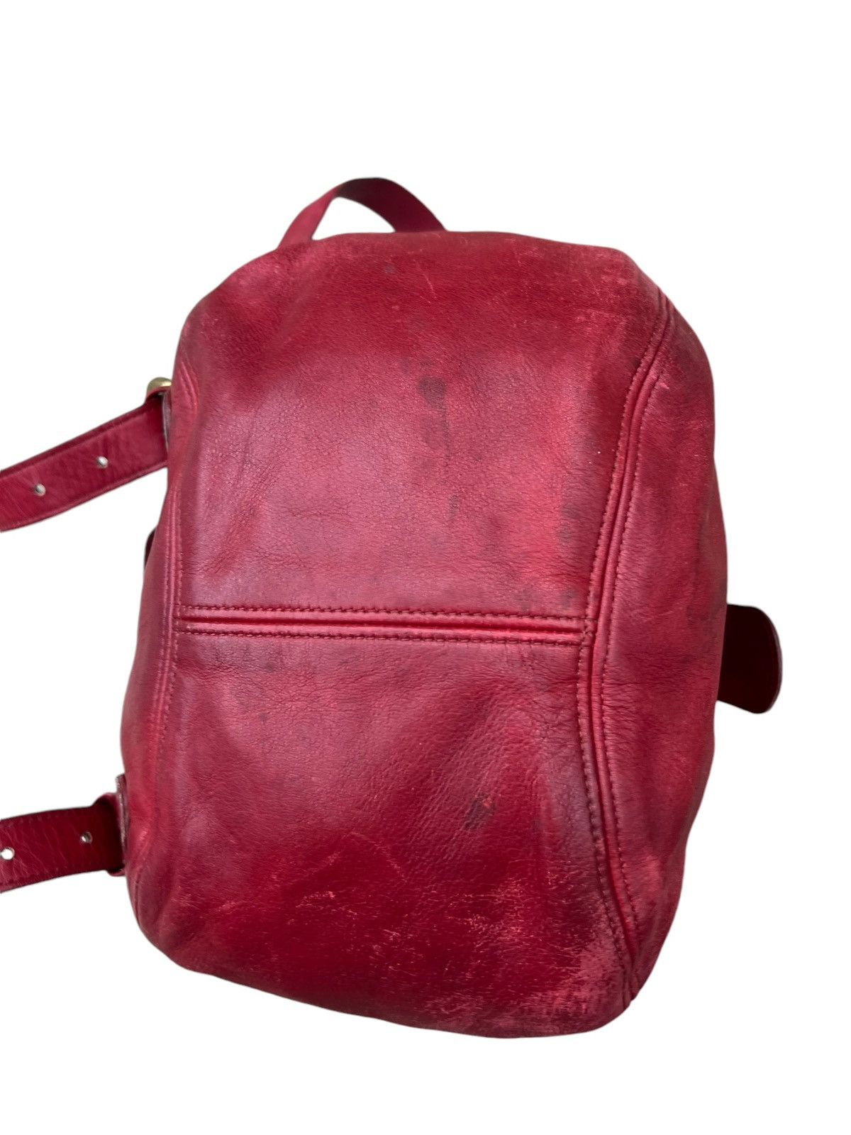 Coach Vintage 90s Coach Faded Patina Leather Backpack Bag Size ONE SIZE - 17 Thumbnail