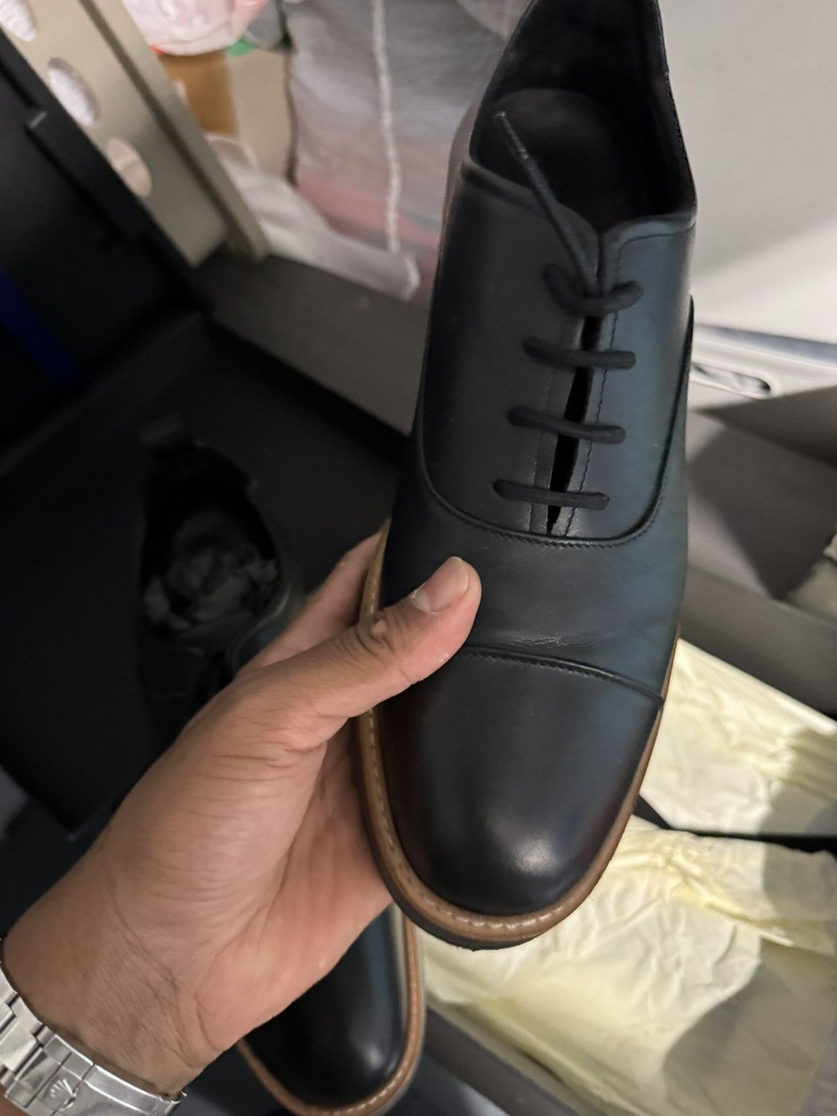 Rag & Bone Rag & Bone Black Leather Liam Shoe Size 11 Size US 11 / EU 44 - 3 Thumbnail