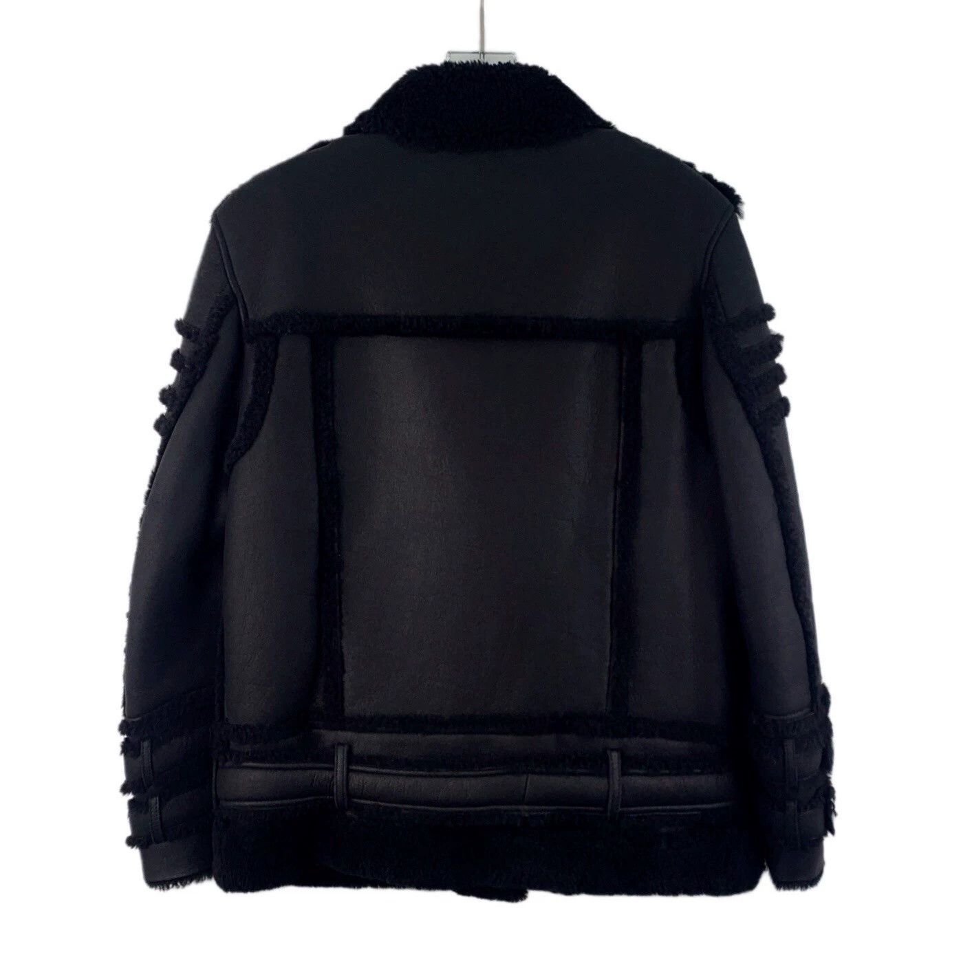 Balmain KM0794 Balmain Black Lambskin Shearling Zip-Up Jacket Size US S / EU 44-46 / 1 - 2 Thumbnail