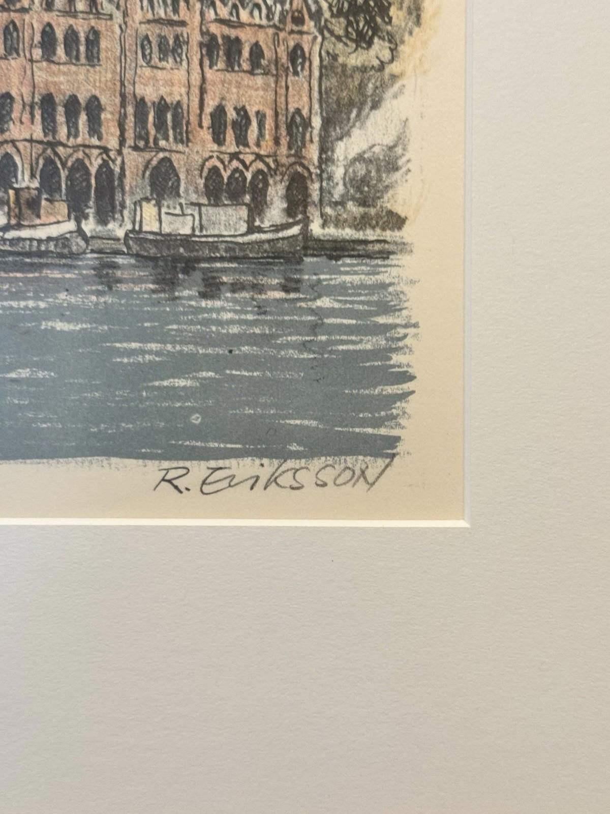 Designer Cityscape Of Stockholm Söder Mälarstrand Signed R Eriksson Size ONE SIZE - 5 Thumbnail