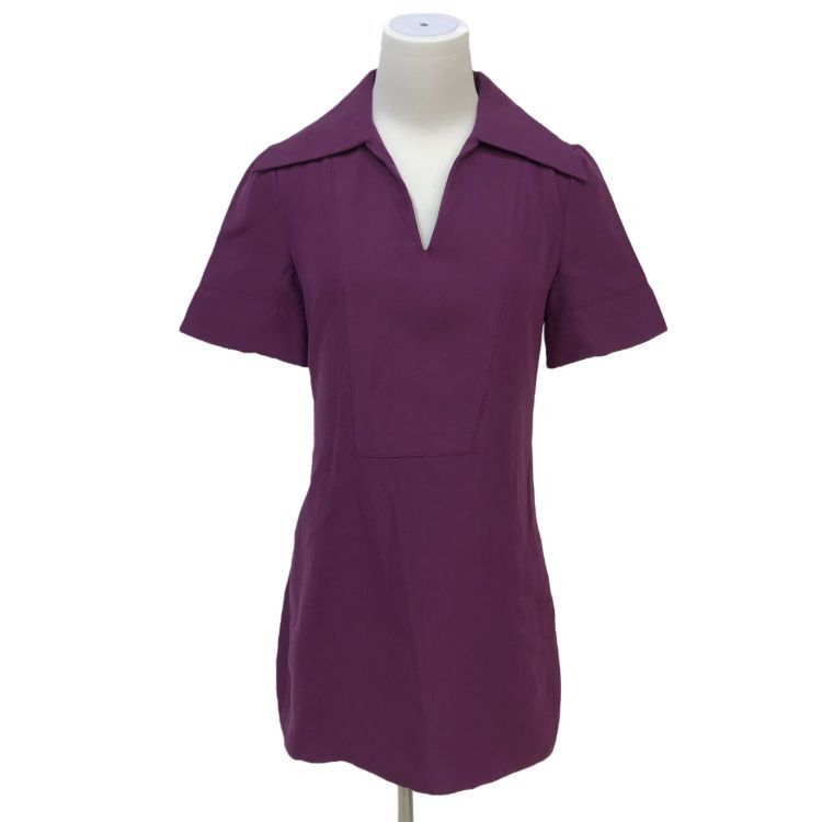 Valentino Valentino Purple Cotton Silk Dress Size 38 Size XS / US 0-2 / IT 36-38 - 1 Thumbnail