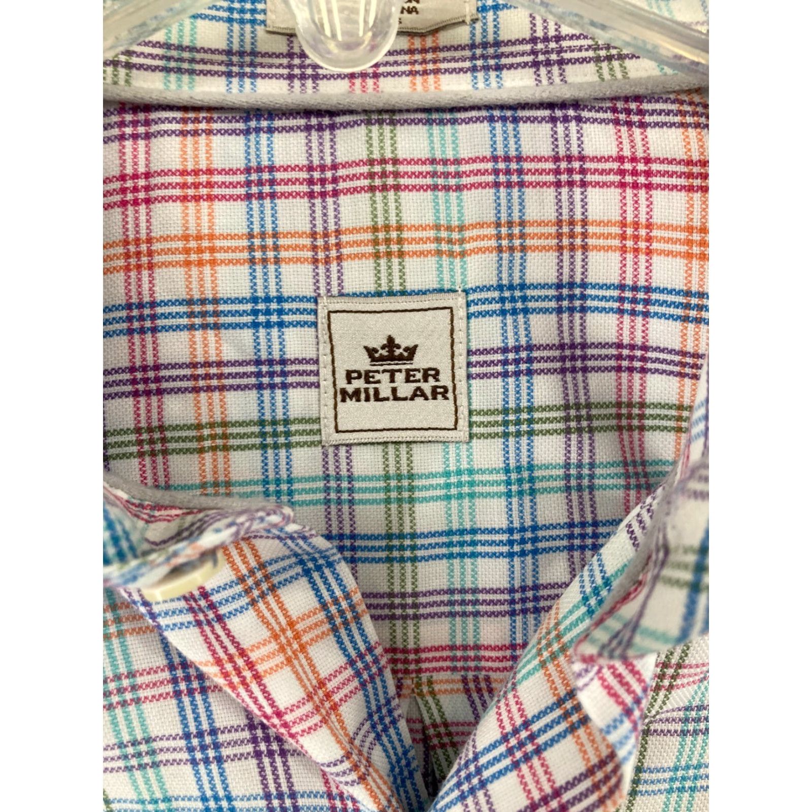 Peter Millar Peter Millar Mens Shirt XL Multicolor Check Button Up Size US XL / EU 56 / 4 - 5 Thumbnail
