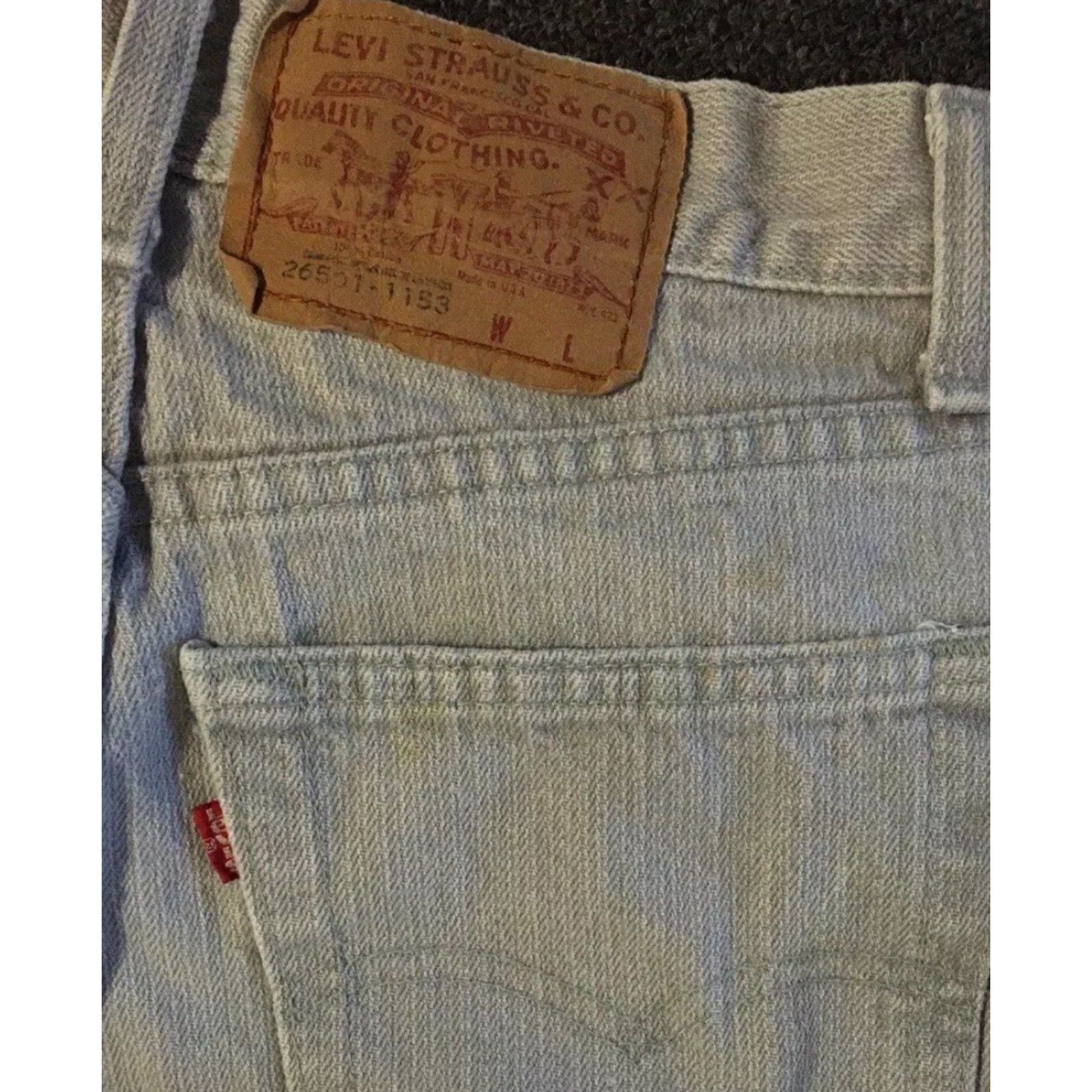 Levi's VINTAGE Levi's 26501 1153 80s 90s Jeans Button Fly Women 28 Gray Grunge Midwest USA 501 Mom Western Biker Size 28" / US 6 / IT 42 - 3 Thumbnail