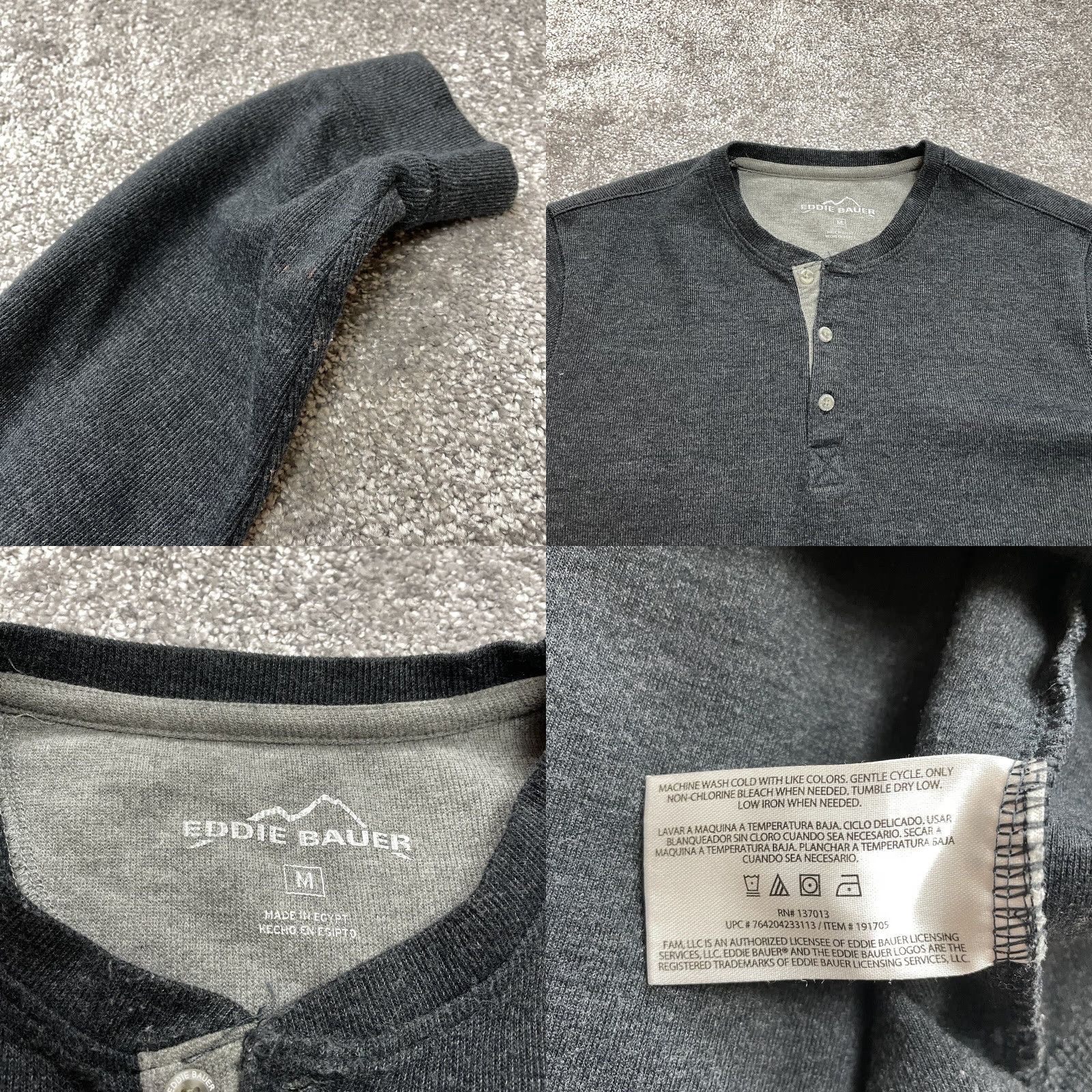 Eddie Bauer Eddie Bauer Mens Combo Shirt Henley Blue Size Medium Cotton Knit Long Sleeve Pullover Button Regular Mens Size US M / EU 48-50 / 2 - 8 Thumbnail