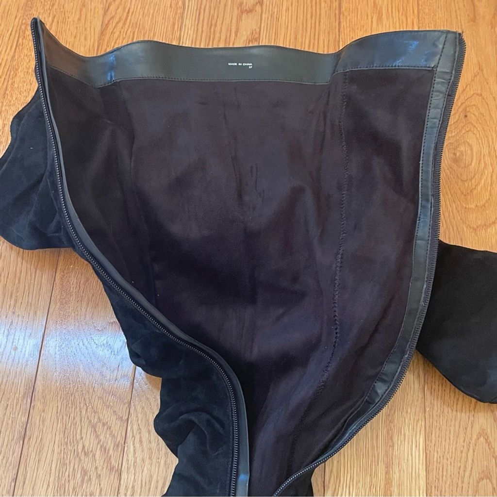 Aldo ALDO Yolando Black Suede over the knee high heels boots 37 Size US 8 / IT 38 - 12 Thumbnail