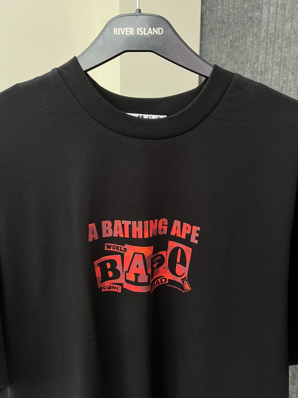 Bape Bape Text Graphic Tee Size US L / EU 52-54 / 3 - 4 Thumbnail