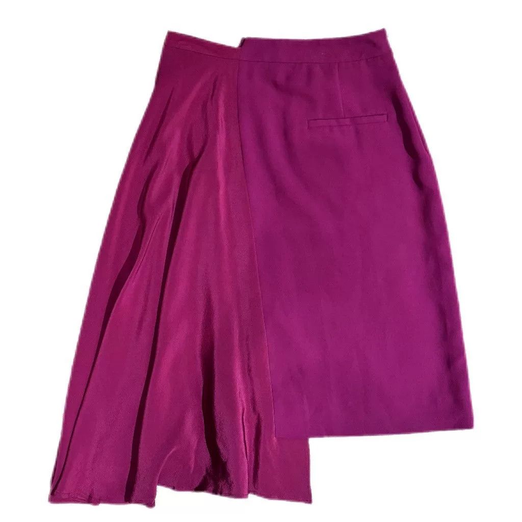 Maison Margiela Maison Margiela Burgundy Patchwork Skirt Size 38" / US 16 / IT 52 - 1 Thumbnail