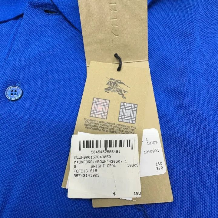 Burberry Burberry Burberry Casual Blue Polo Shirt for Men-2507 Size US S / EU 44-46 / 1 - 5 Thumbnail
