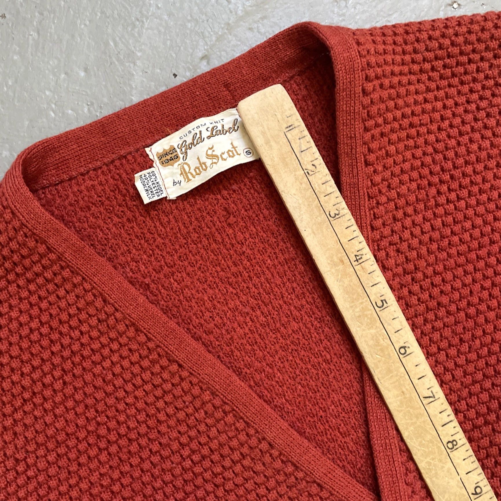 Vintage VINTAGE Rob Scot Cardigan Sweater Knit 60s 70s Rockabilly Mod S Unisex Adults Small Size US S / EU 44-46 / 1 - 4 Thumbnail