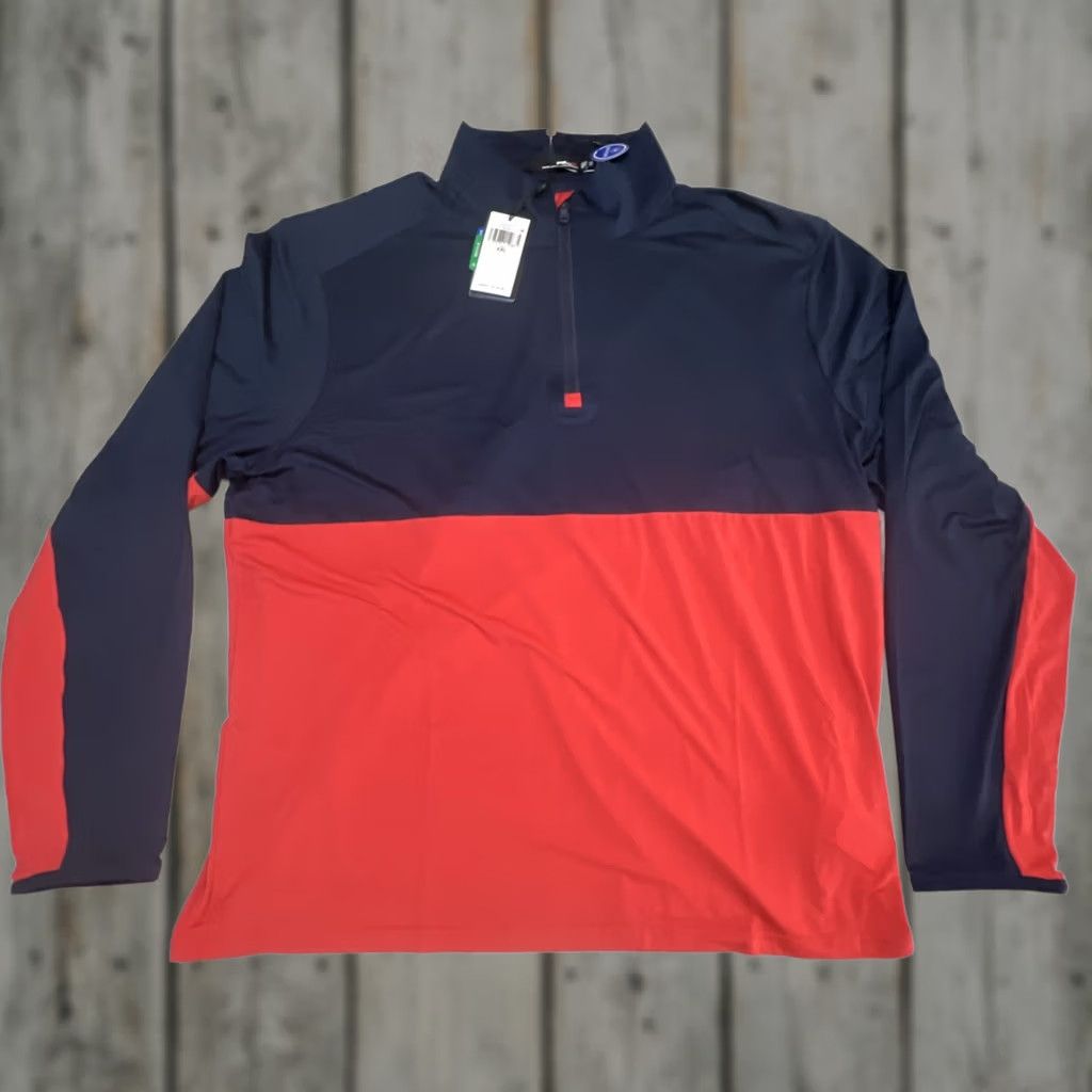 Ralph Lauren RLX Ralph Lauren Golf Shirt Mens 2XL Navy Red Quarter Zip Pullover Wicking NWT Size US XXL / EU 58 / 5 - 1 Thumbnail