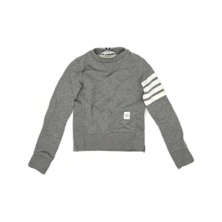 Thom Browne Thom Browne Grey Striped Sweatshirt for Women -2507 Size S / US 4 / IT 40 - 8 Thumbnail