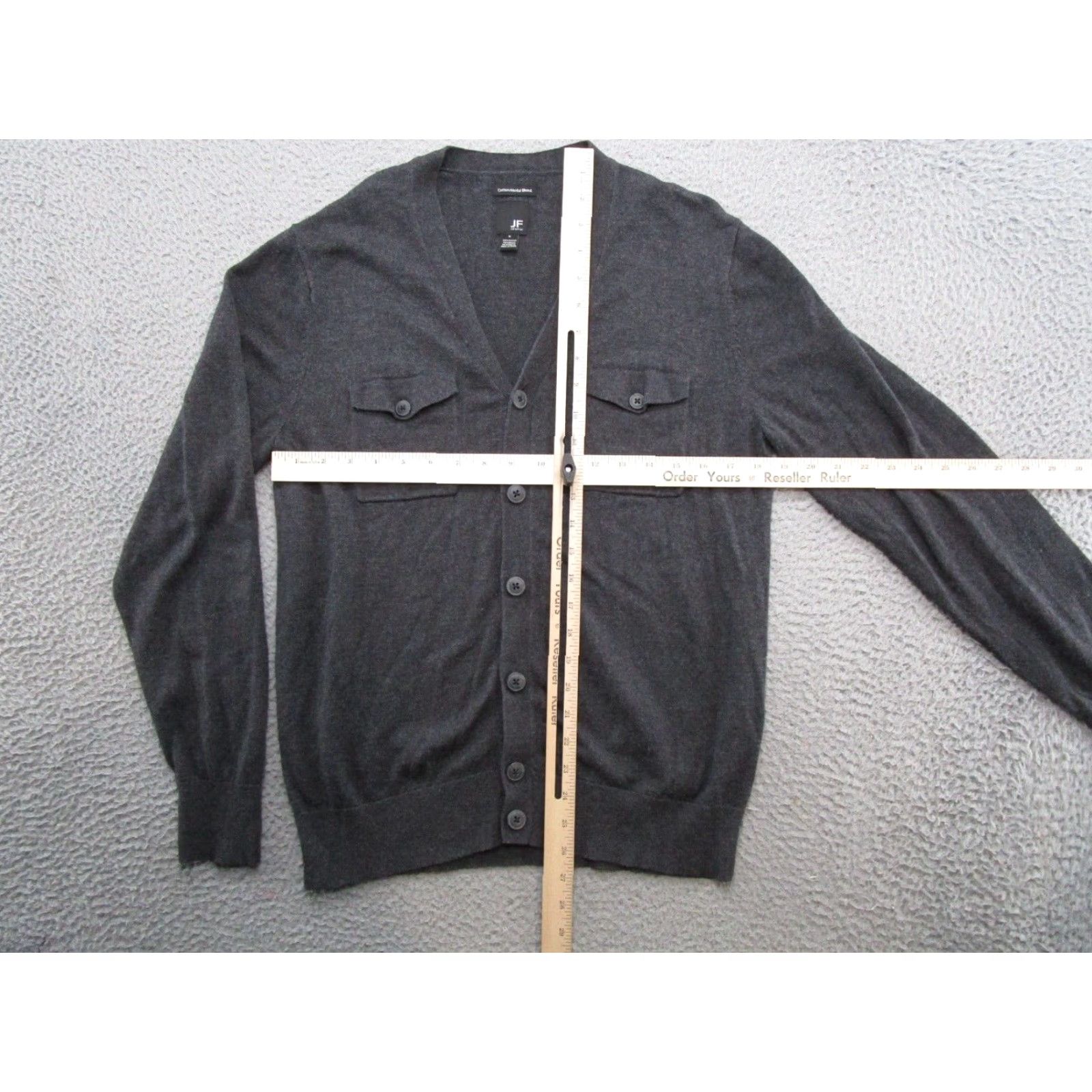 Vintage J. Ferrar Cardigan Sweater Modal Cotton Blend Button Up Men's M Black Size US M / EU 48-50 / 2 - 3 Thumbnail