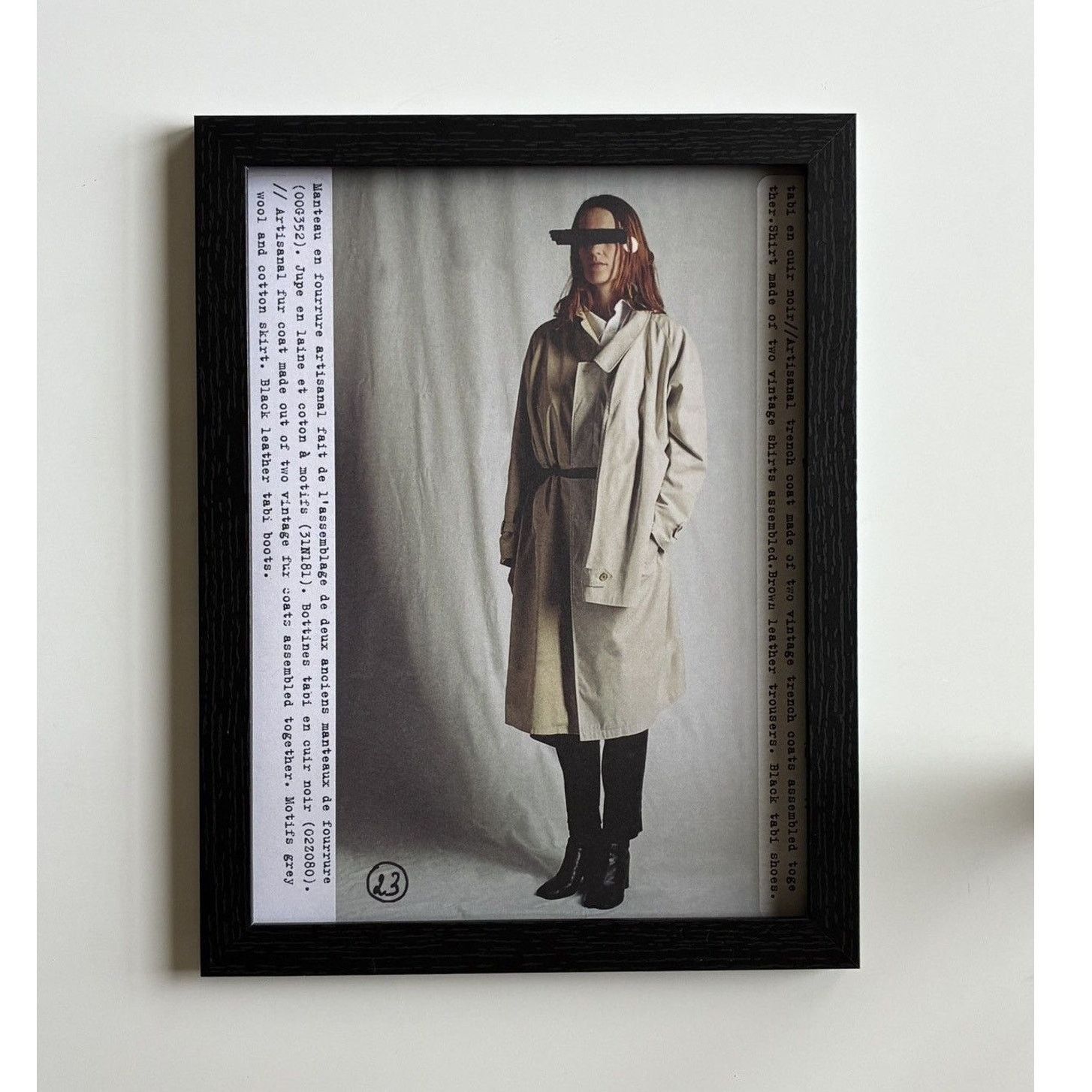 Japanese Brand × Maison Margiela × Vintage Maison Margiela Archive Fashion photo framed 9x12 Size ONE SIZE - 1 Thumbnail