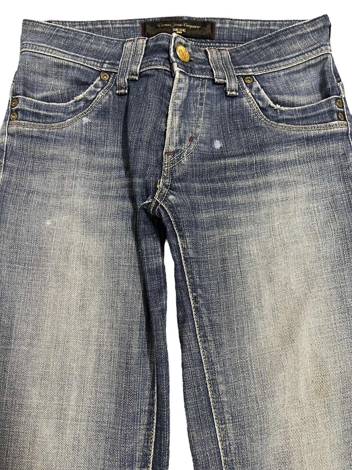 Ksubi Vintage Japanese Brand Blue Wash Distressed Bootcut Jeans Size 27" / US 4 / IT 40 - 4 Thumbnail