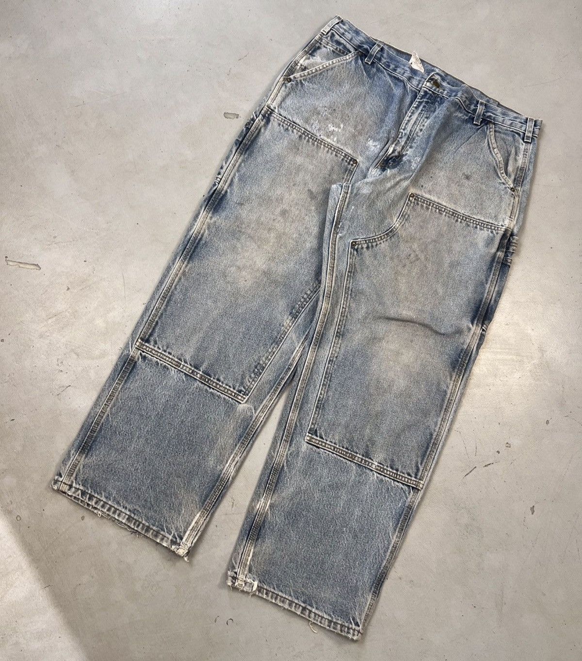 Carhartt Vintage carhartt b136 dst double knee denim Size US 40 / EU 56 - 1 Thumbnail