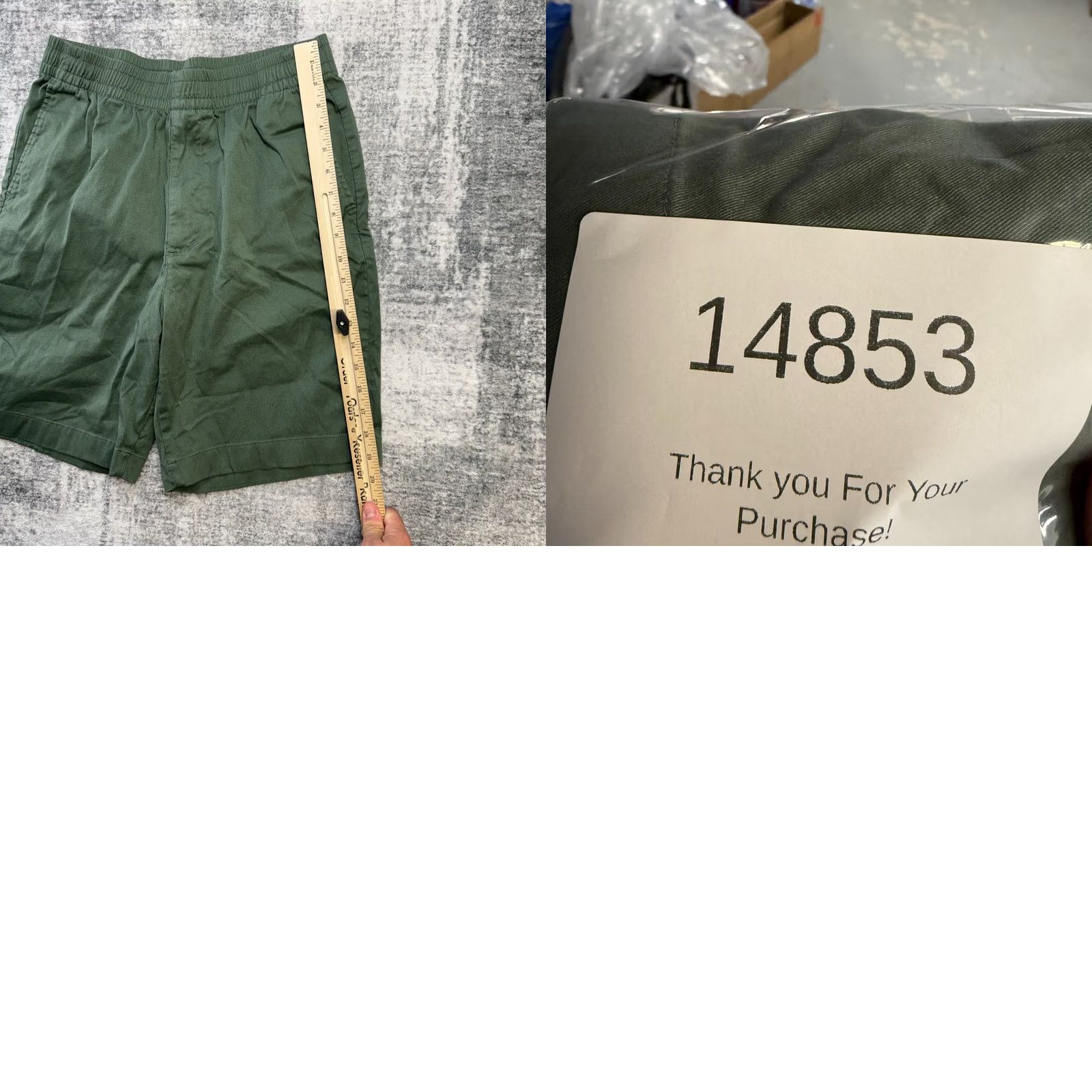 Uniqlo Uniqlo Dry Stretch Easy Shorts Mens M Green Elastic Waist Twill Casual 28x7 Athletic Chino Front Flat Pocket Slash Inseam 7in Size US 31 - 8 Thumbnail