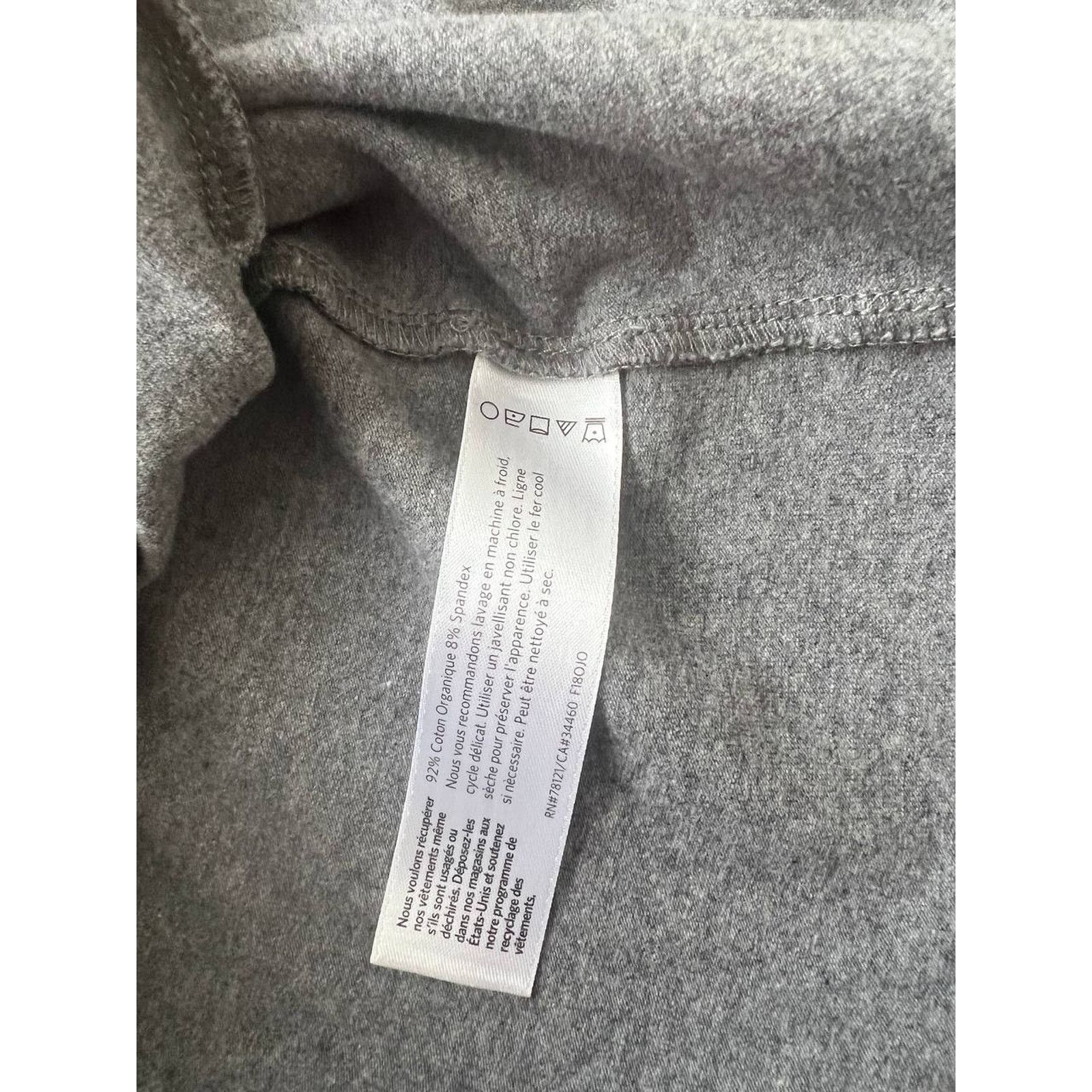 Eileen Fisher EILEEN FISHER Grey 3/4 Cotton Neck Knit Gray Top 2X A003150 Size XXL / US 16-18 / IT 52-54 - 10 Thumbnail
