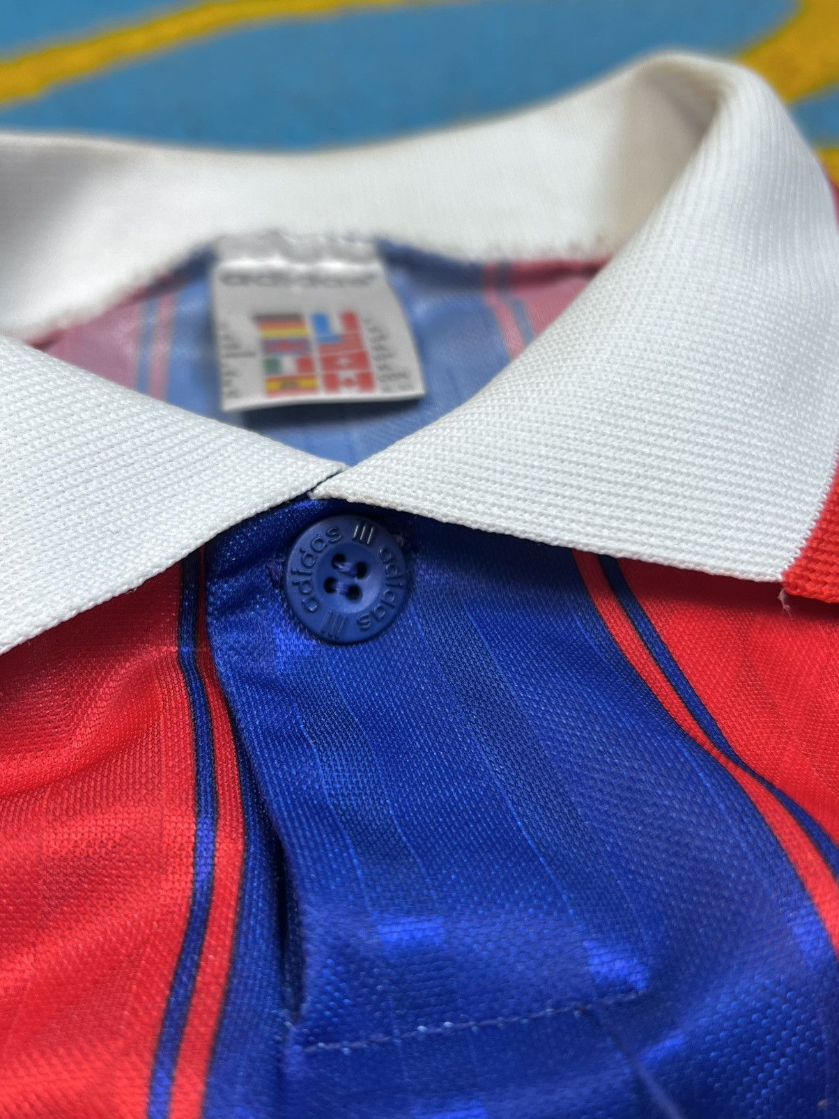 Adidas Vintage Adidas Bayern 1996-97 Home Red Blue Jersey Size US XL / EU 56 / 4 - 8 Thumbnail