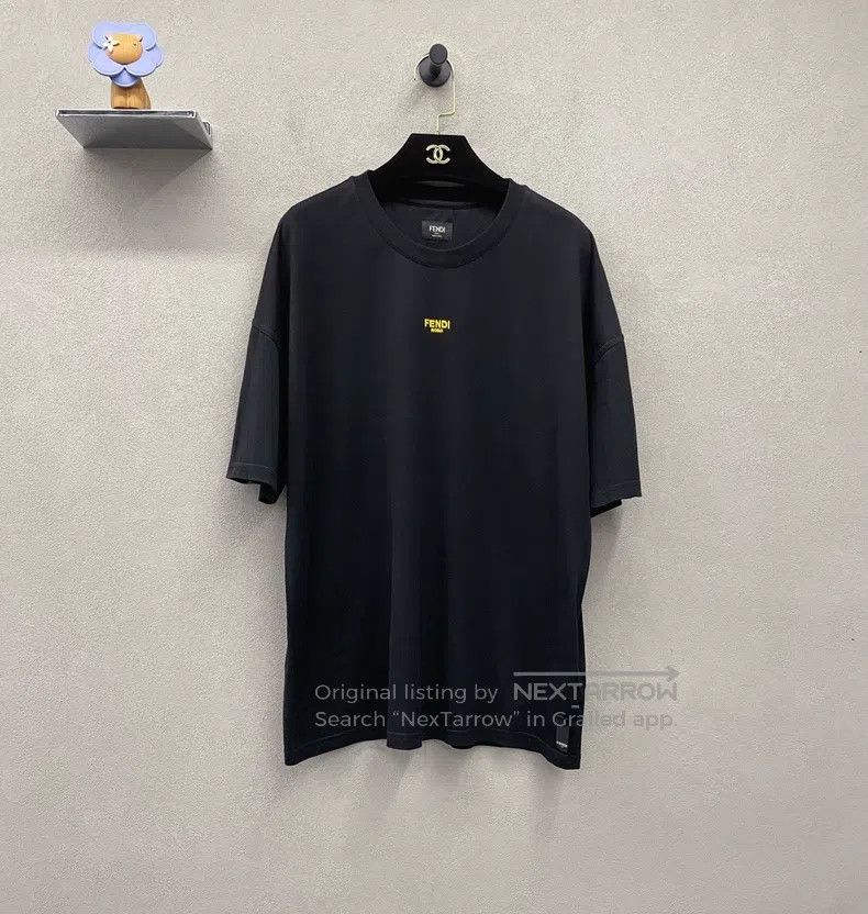 Fendi Fendi Black Short Sleeve T-Shirt Size US M / EU 48-50 / 2 - 2 Thumbnail