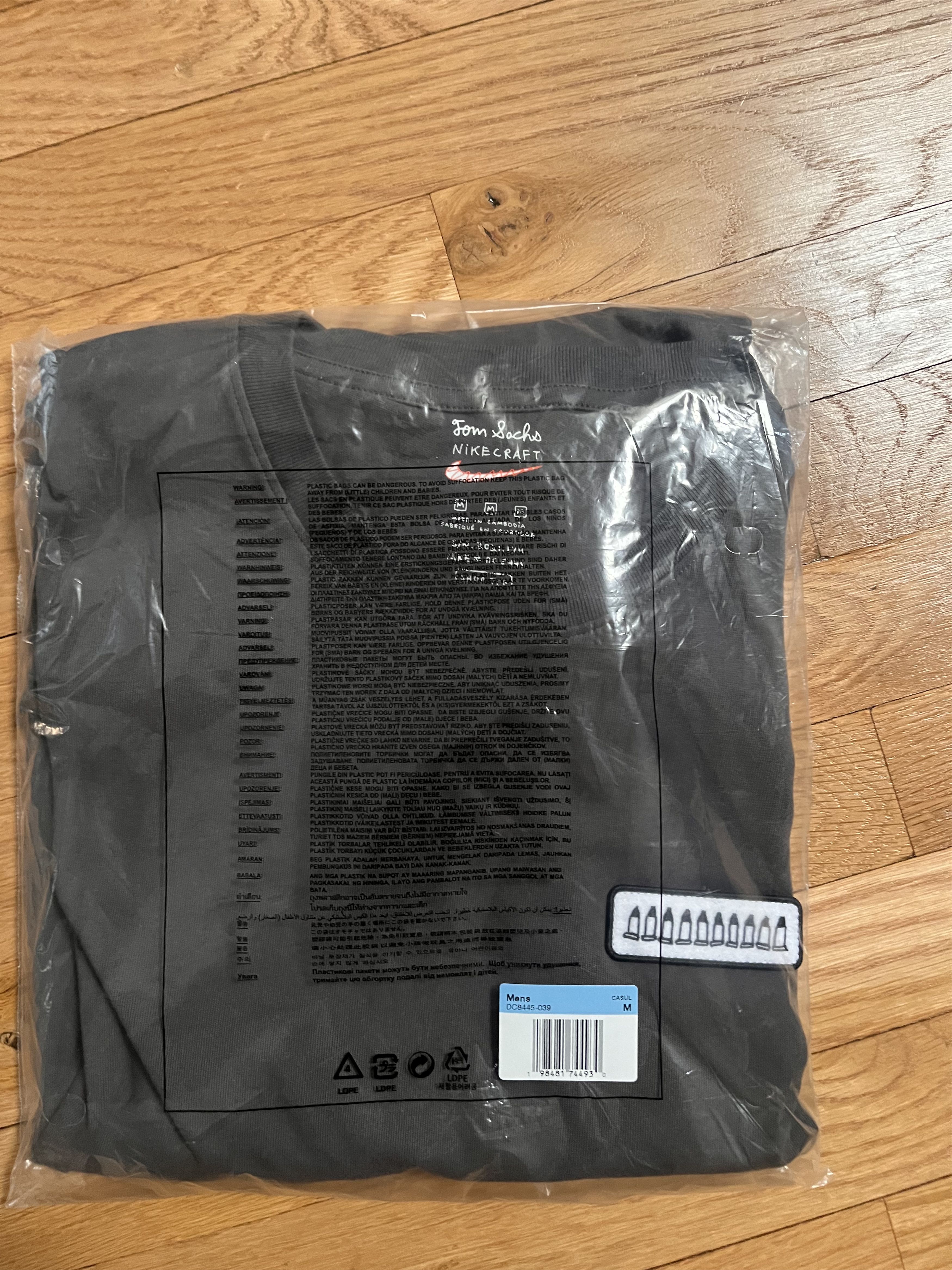 Nike × Tom Sachs Embroidered Ten Bullets T-Shirt (Dark Gray) Size US M / EU 48-50 / 2 - 4 Thumbnail