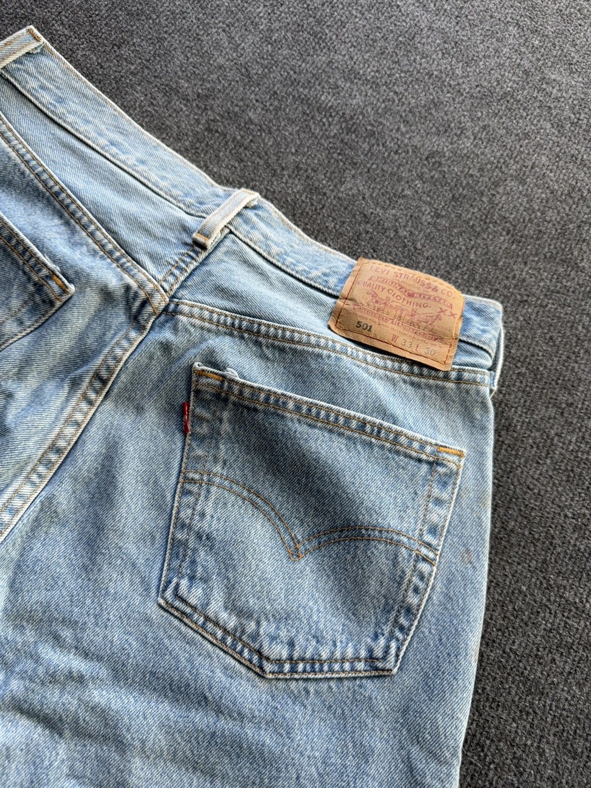 Levi's Vintage Clothing Vintage 90s Levi’s 501 Distressed Western USA Straight Jeans Size US 32 / EU 48 - 18 Thumbnail