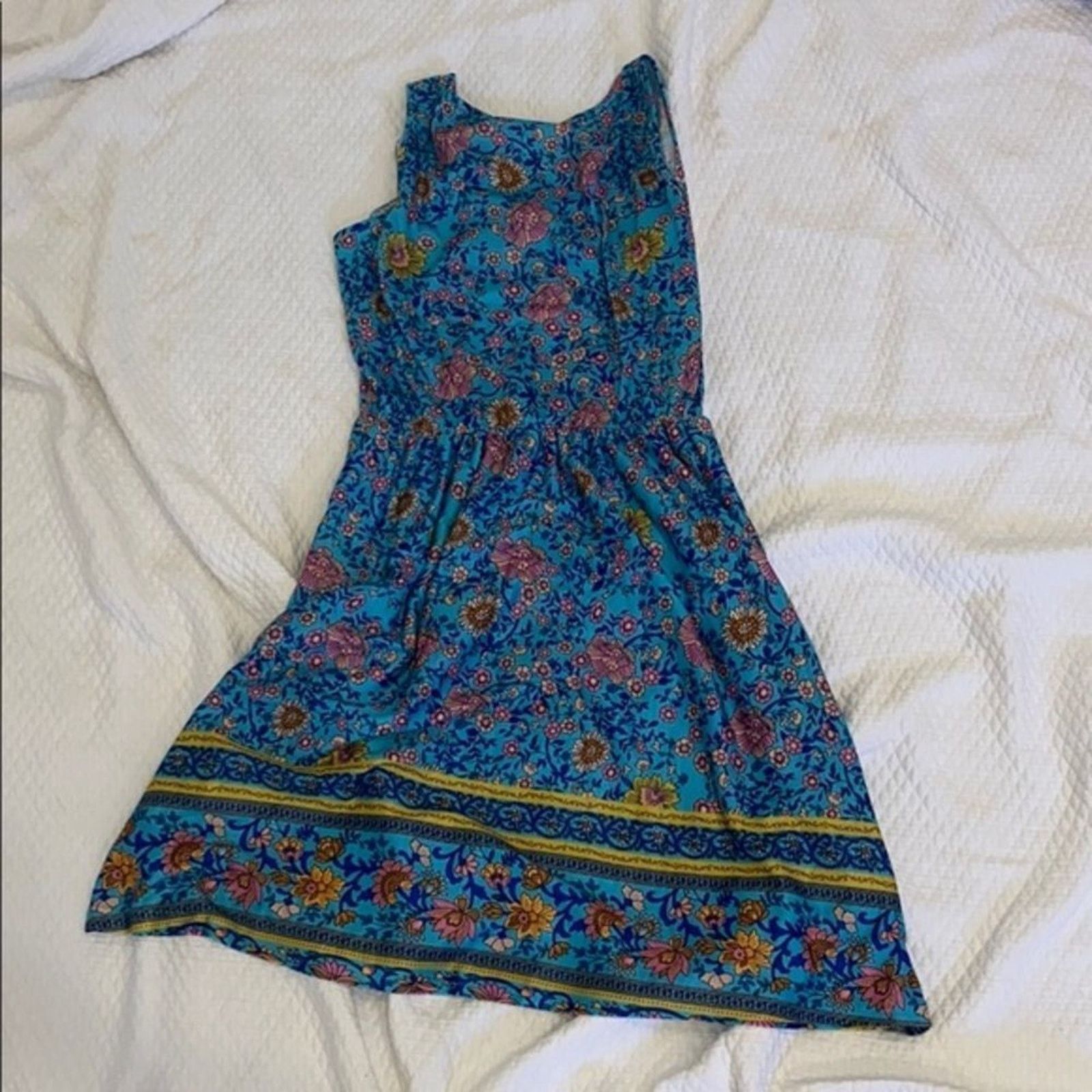 Other Blue Floral Sleeveless SummeDress | Sz M Size M / US 6-8 / IT 42-44 - 5 Thumbnail